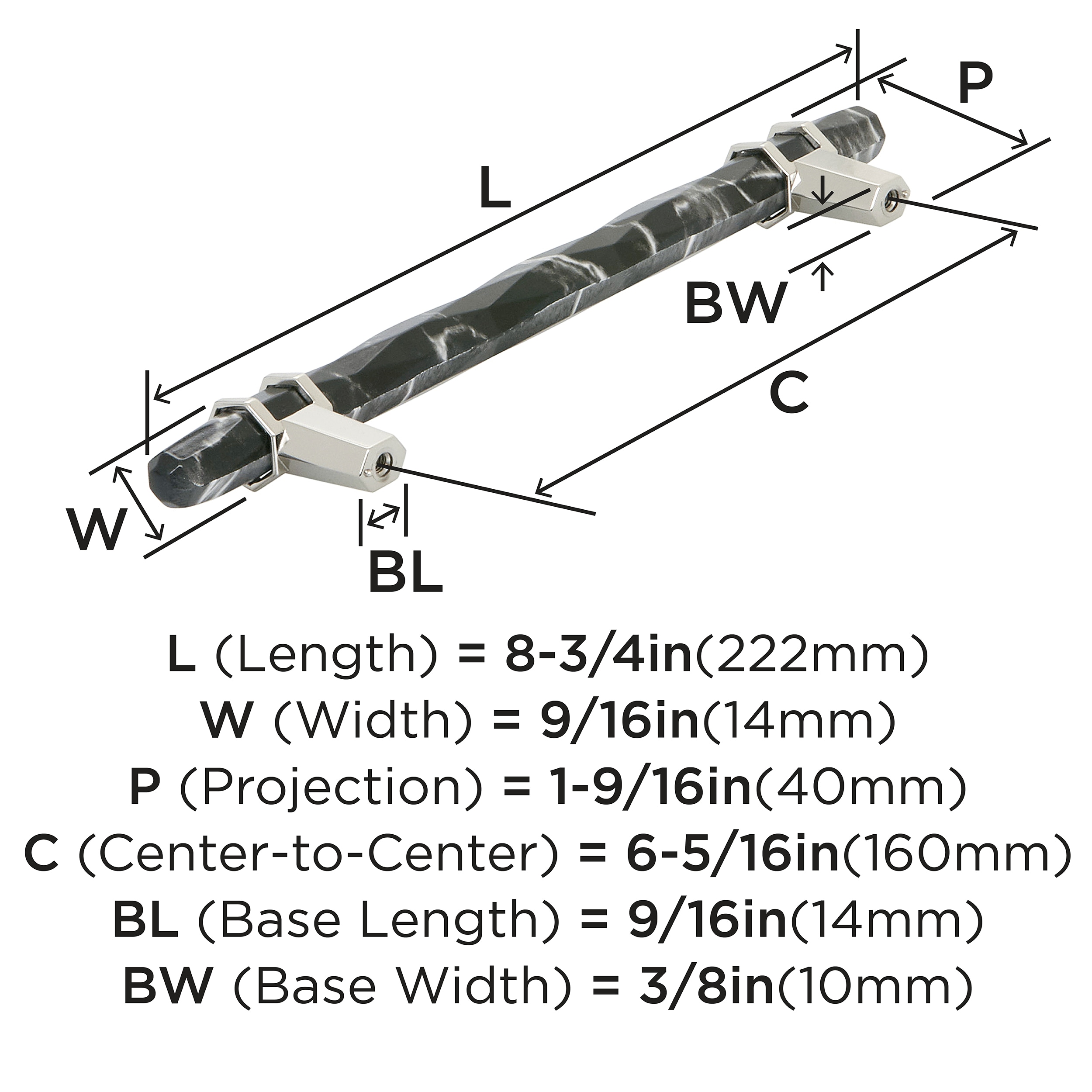 Amerock BP36650MBKPN Cabinet-Pulls - View #4