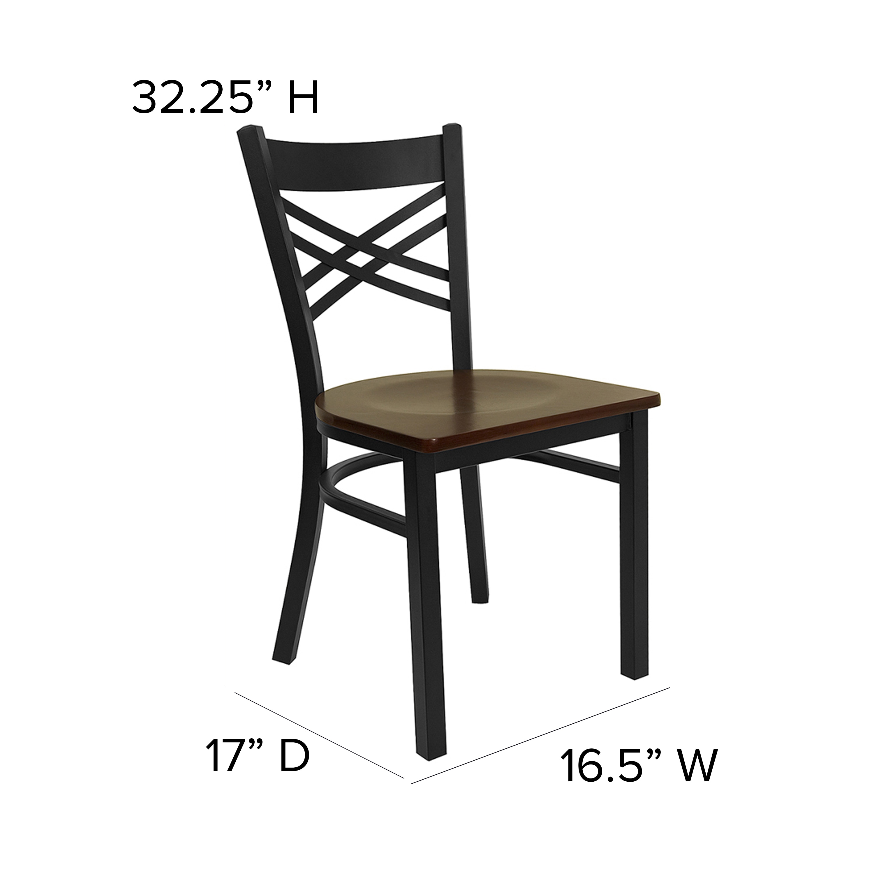 Flash Furniture Contemporary/Modern Dining Side Chair (Metal Frame ...