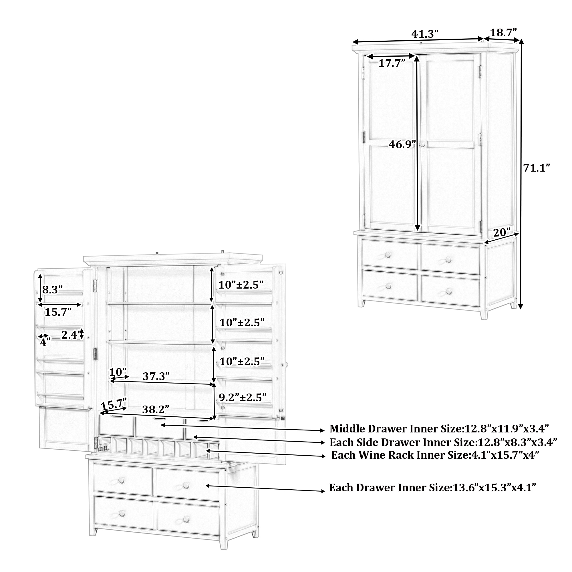 Oaks Decor OA0070AAE Dining-Kitchen-Storarge - View #5