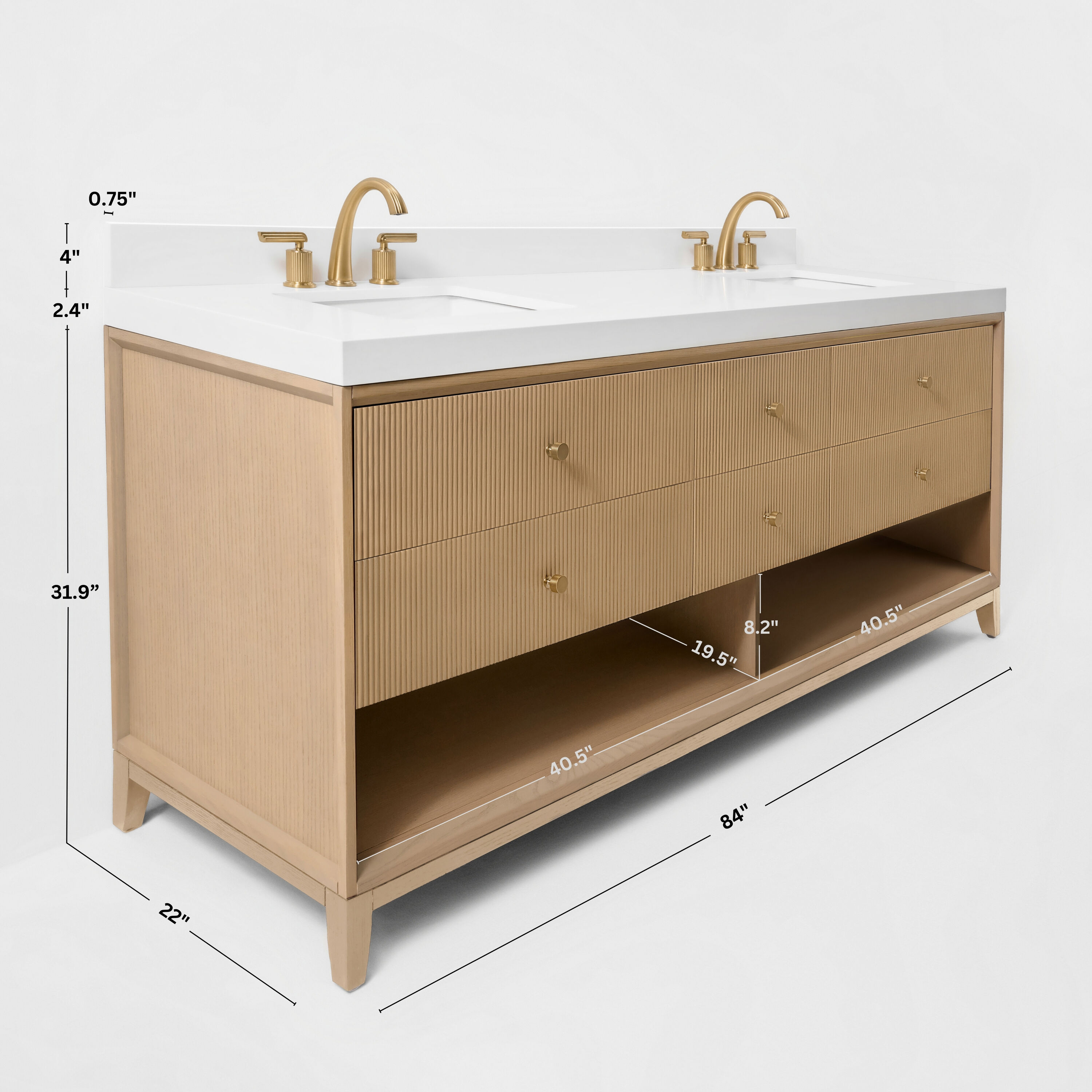 Ancerre Designs VTS-MOMO-84-OAK-WQZ Bath-Vanity-Combo - View #5