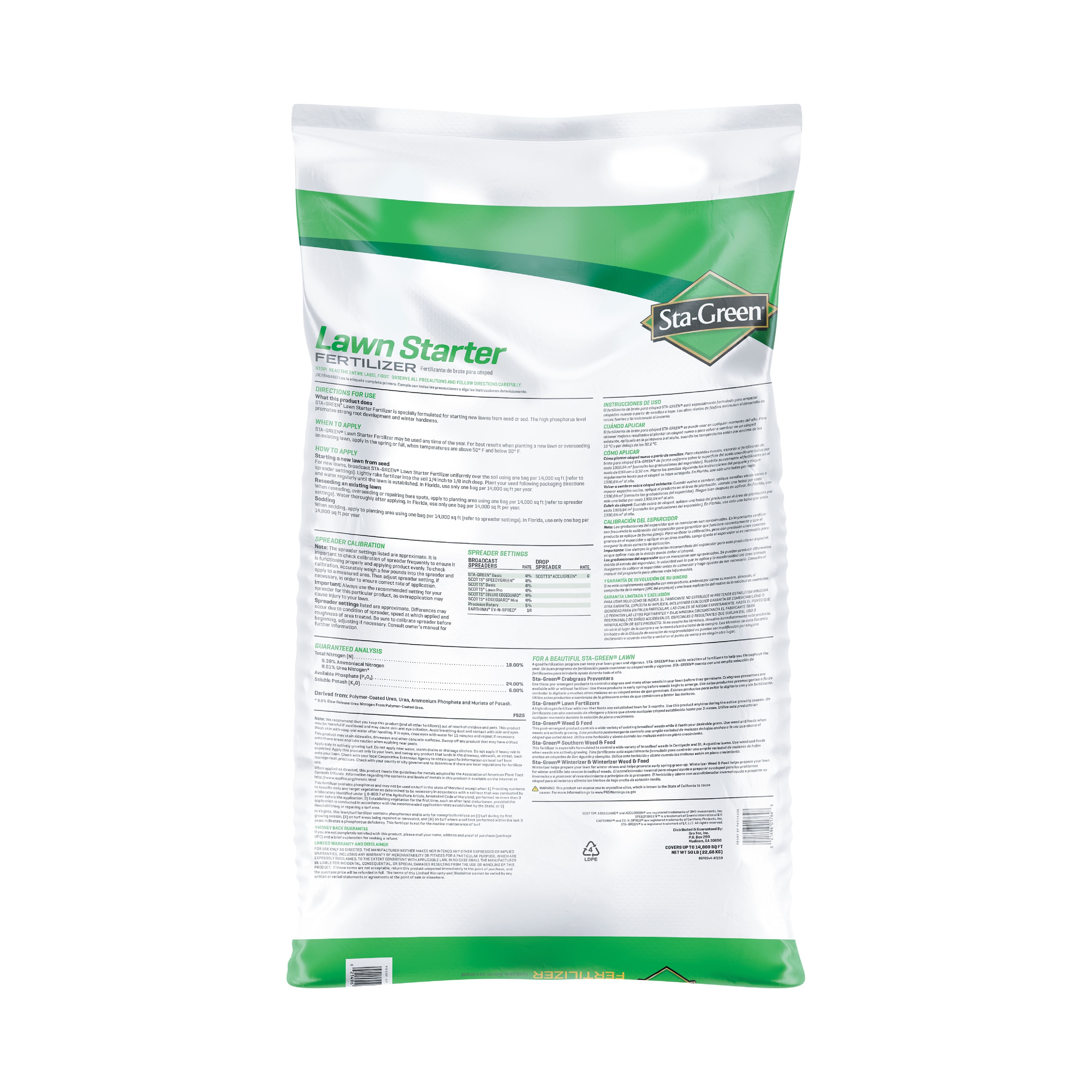 Sta-Green 50-lb 14000-sq ft 18-24-6 Lawn Starter Fertilizer in the Lawn ...