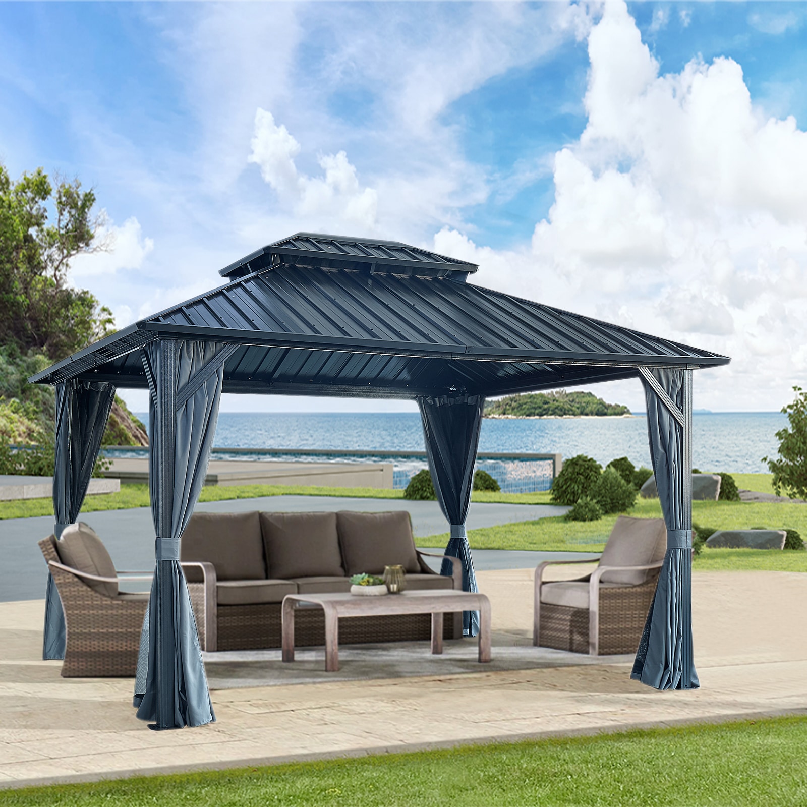 CASAINC WF-SB521A Wood-Resin-Gazebos - View #2