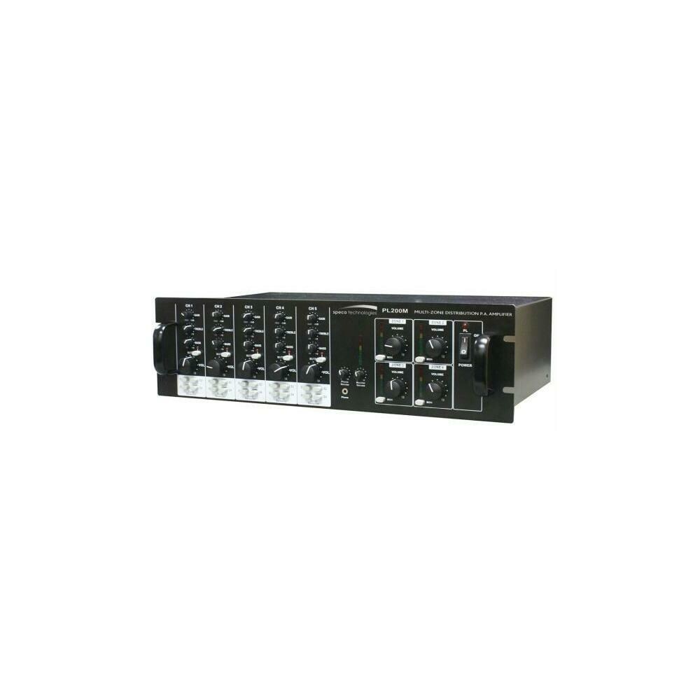 TDSPC-PL200M Speco SPC-PL200M Speco SPC-PL200M 160 Watt 5x4 Multi Source- Zone Amp