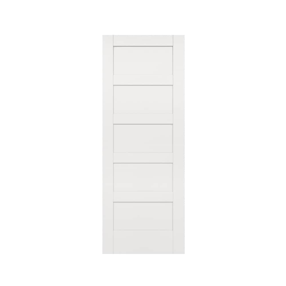 RELIABILT 10189093 24-in x 80-in Off-white 5-panel equal Smooth Hollow core Unfinished Molded composite Slab Door