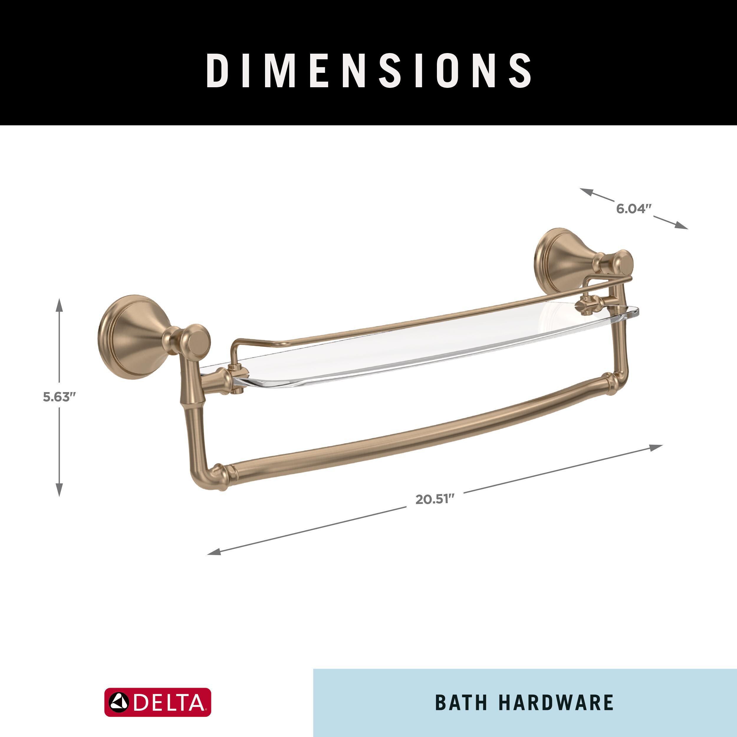 Delta Cassidy 18-in Champagne Bronze Wall Mount Single Towel Bar