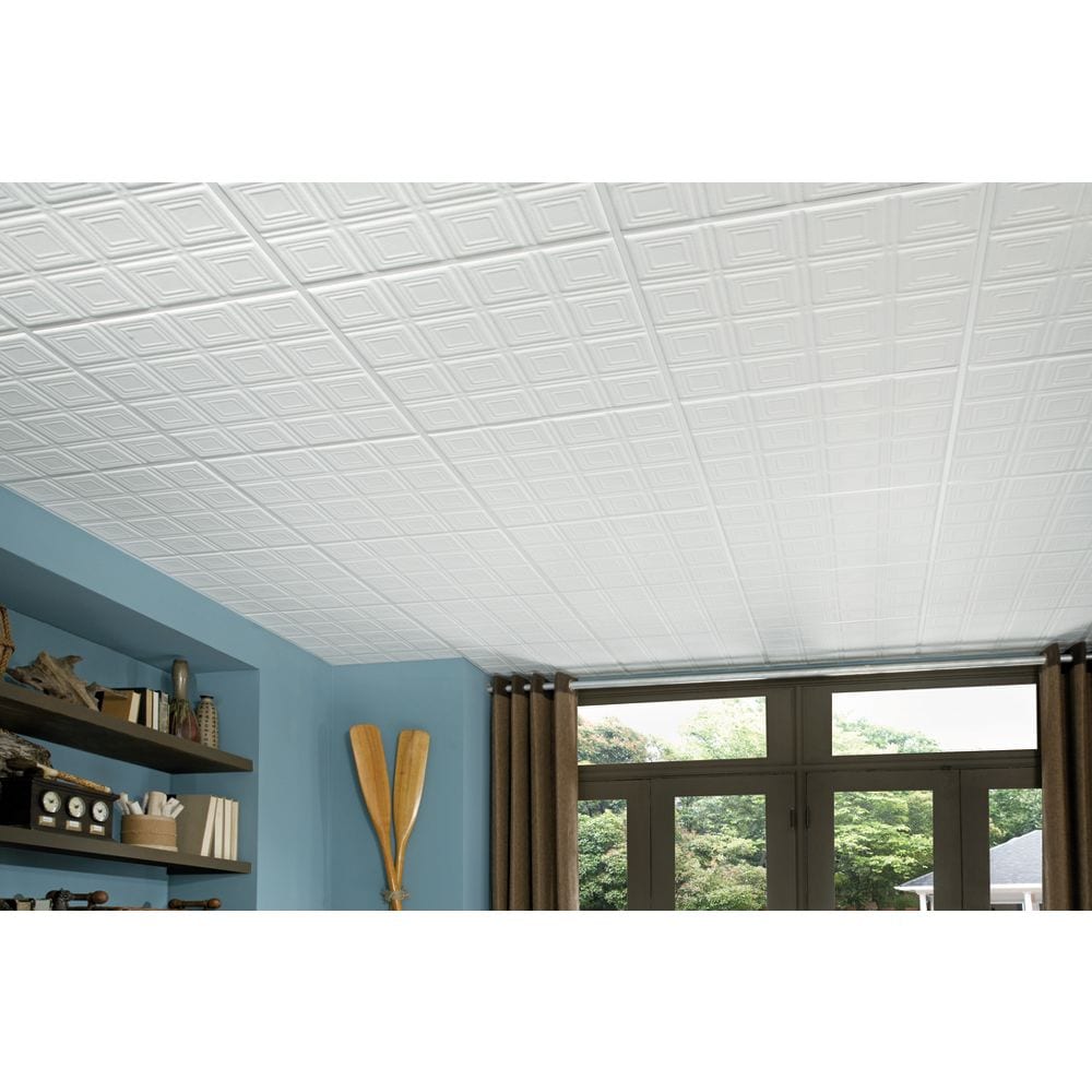 Armstrong Ceilings 2-ft X 2-ft Tincraft White Mineral Fiber Drop ...