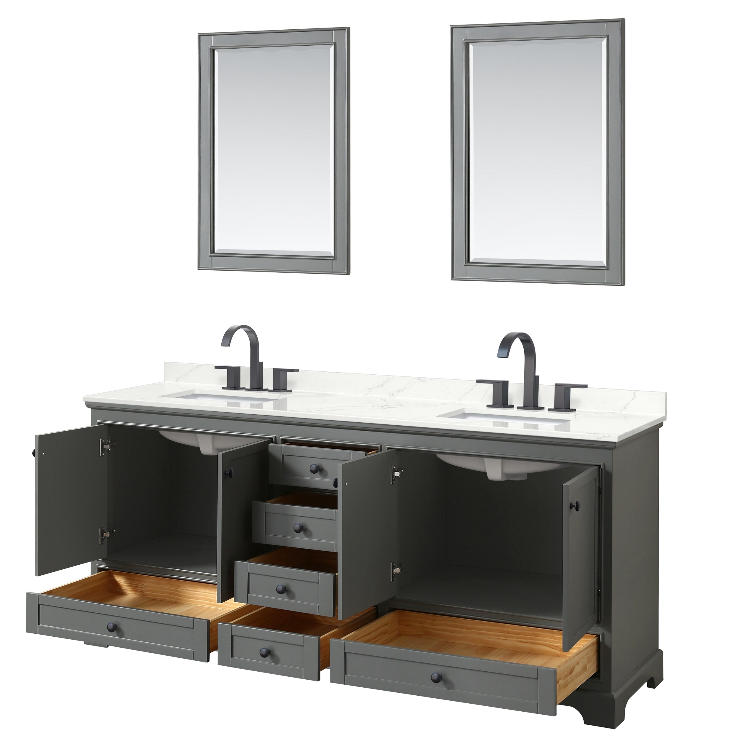 Wyndham Collection WCS202080DGBGTUS3M24 Bath-Vanity-Combo - View #2