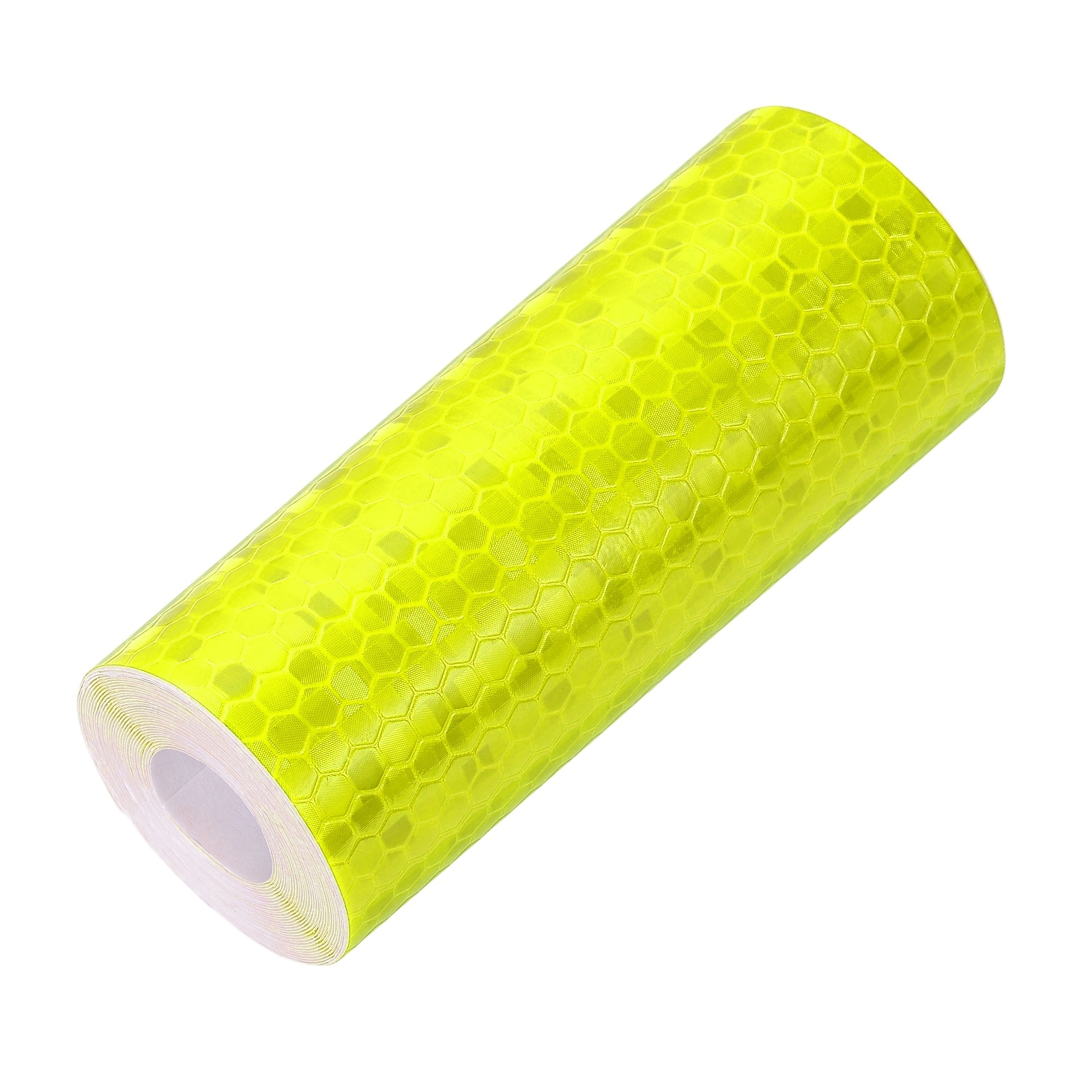 Unique Bargains Reflective Tape PVC Strong Adhesive Safety Warning Reflector Tape 10 Feet x 4inch Outdoor Waterproof Conspicuity Fit for Trailers Trucks Vehicles Bikes (Fluorescent Yellow)