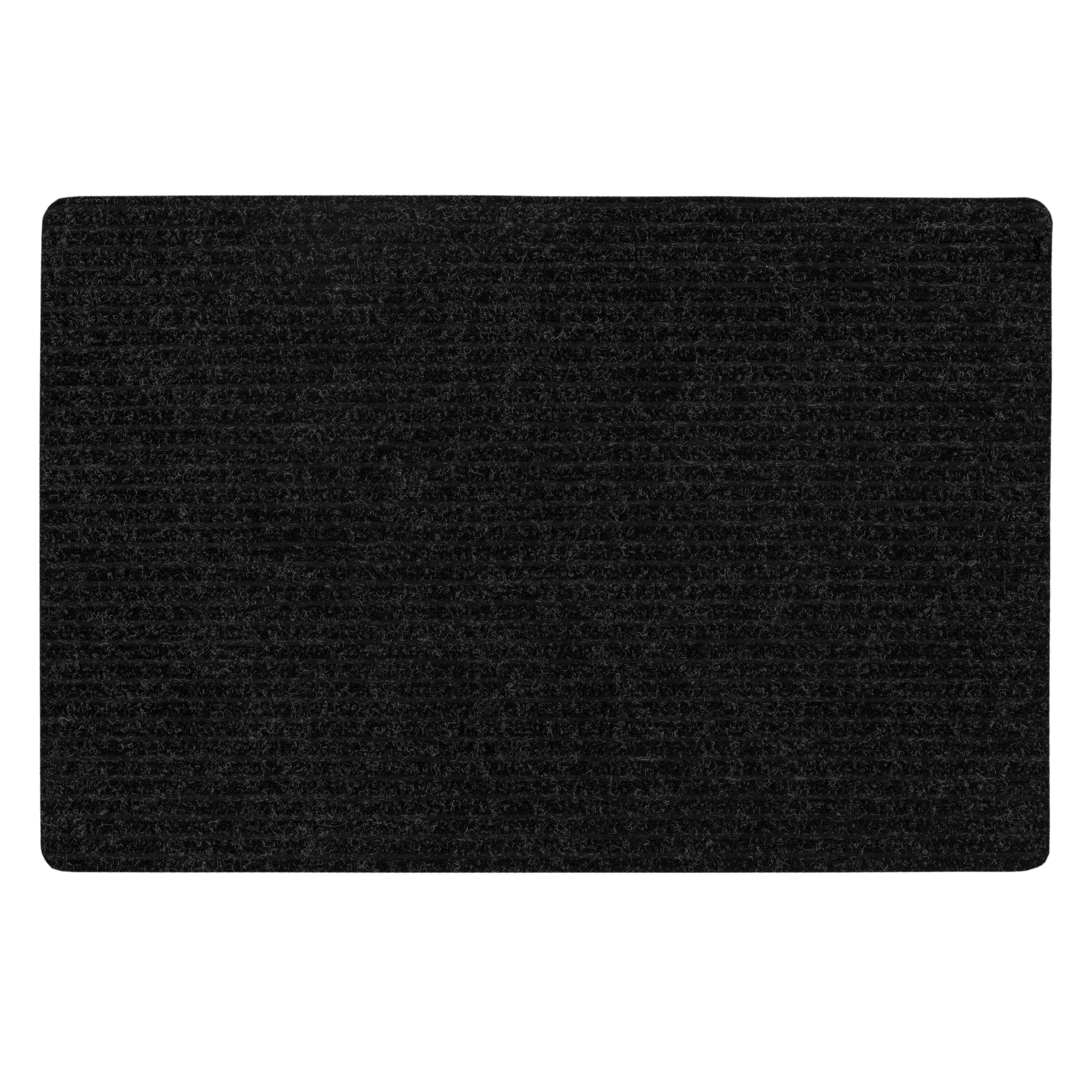 Project Source 2-ft x 3-ft Black Rectangular Outdoor Door Mat in