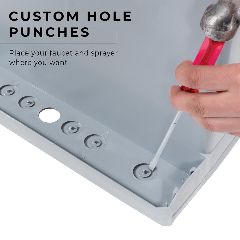 Gray Freestanding Utility Sink with Stainless Steel Faucet