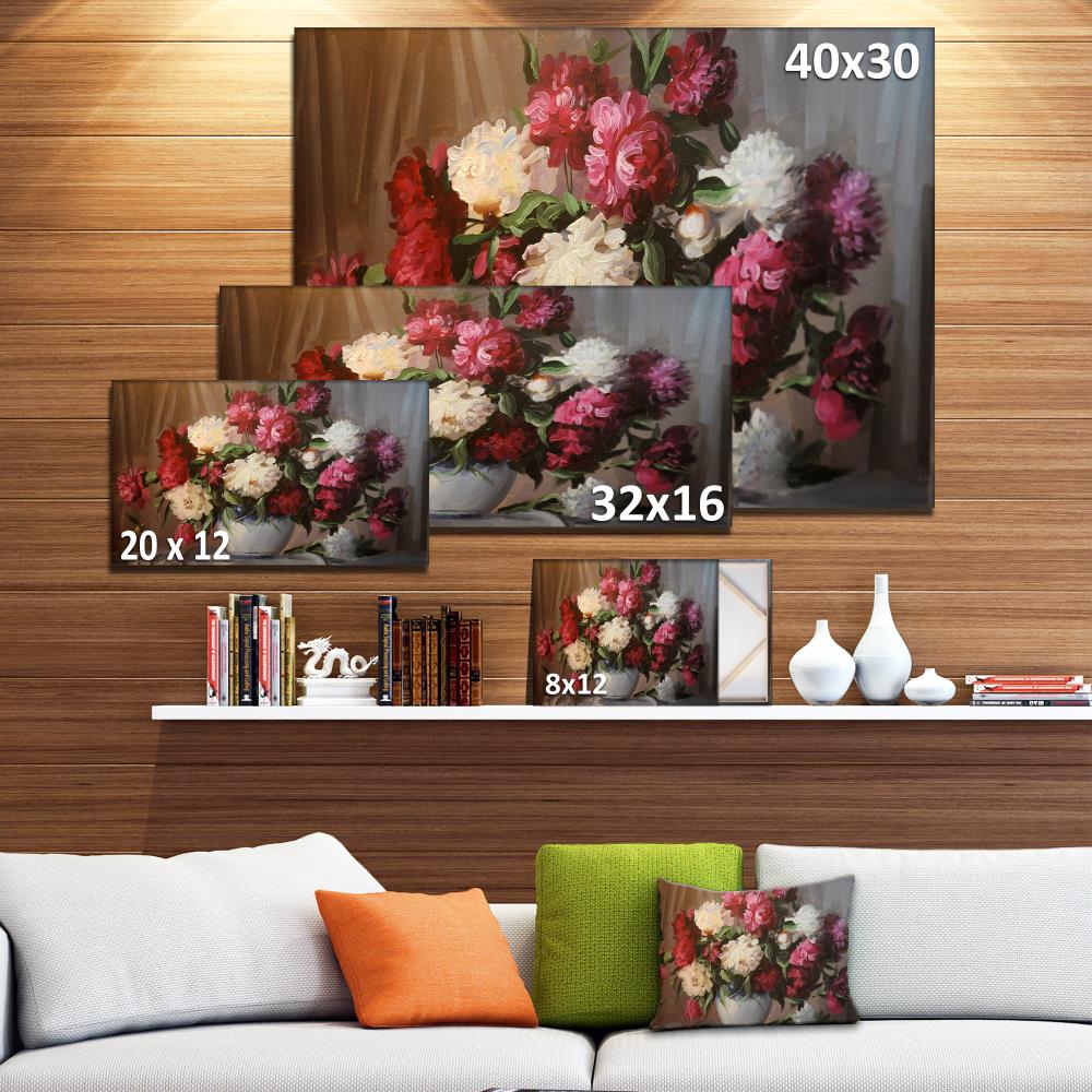 Designart 20-in H x 40-in W Floral Print on Canvas in the Wall Art ...