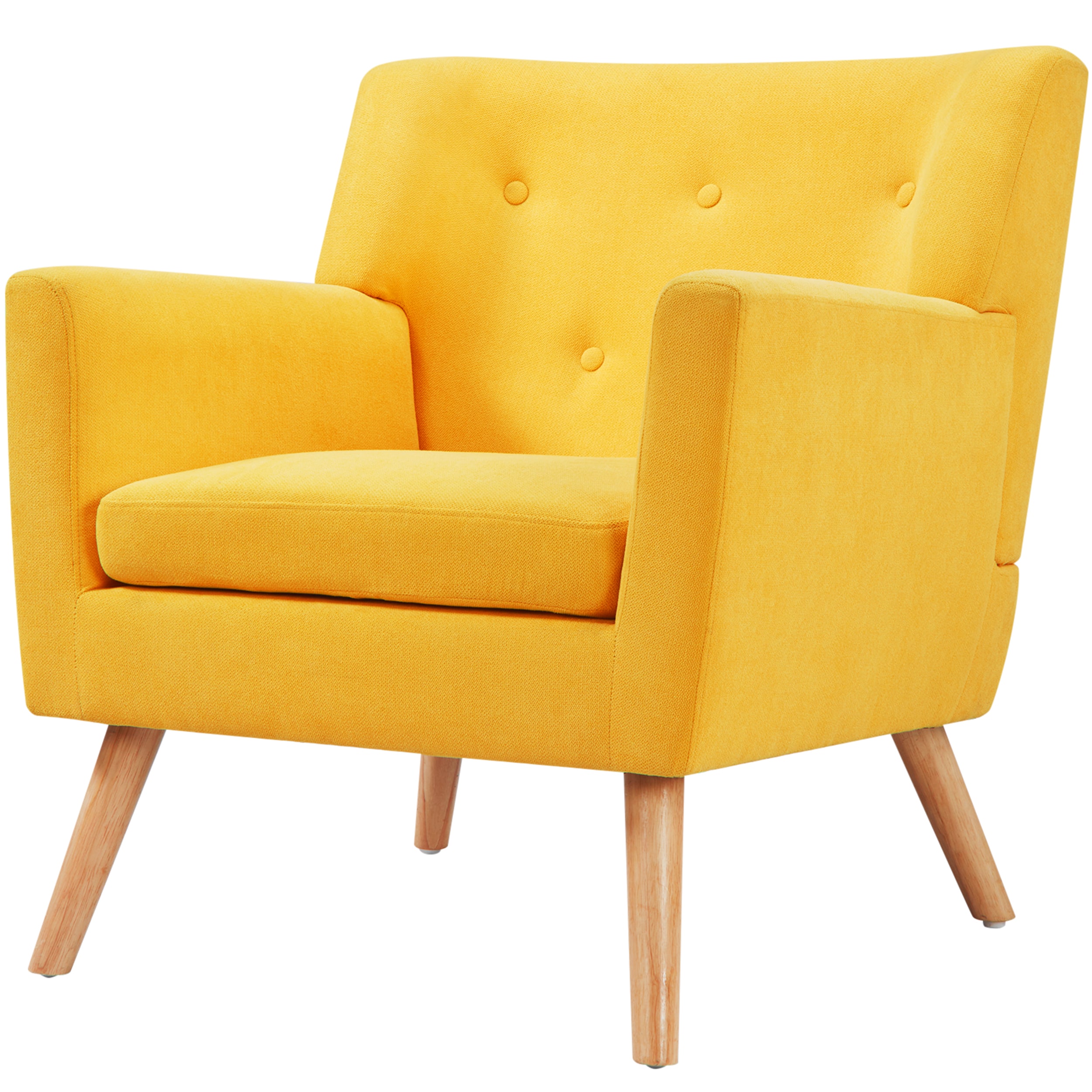 prilinex 47268002 Modern Yellow Linen Accent Chair