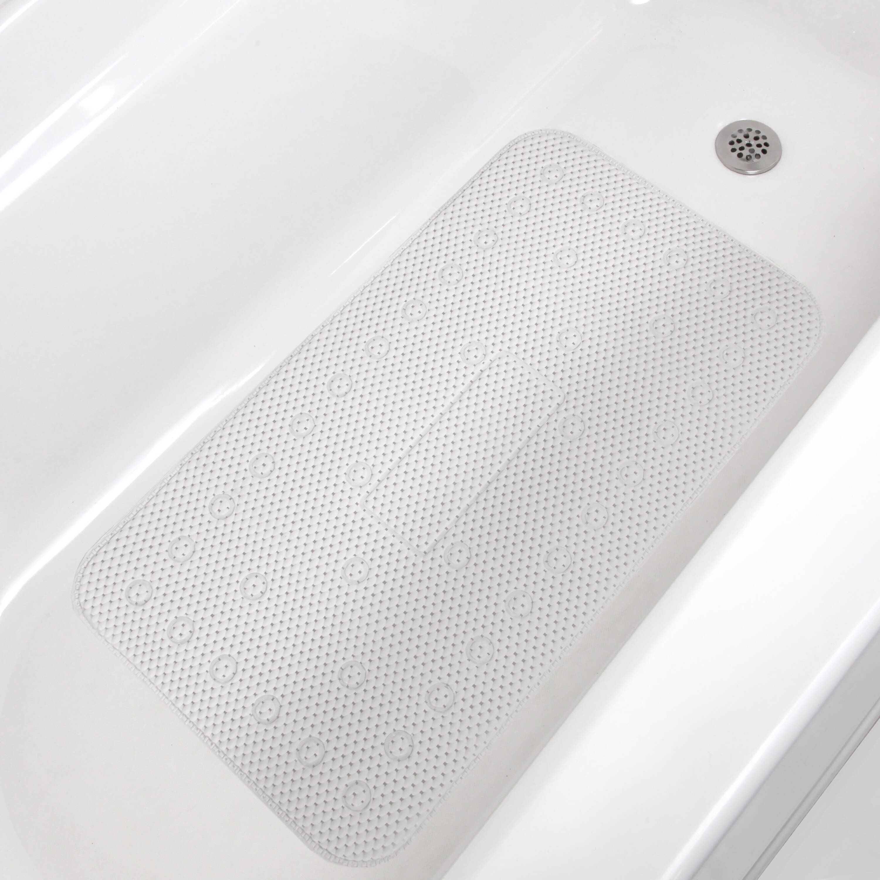 Kenney - White Cushioned Foam Spa Tub Mat