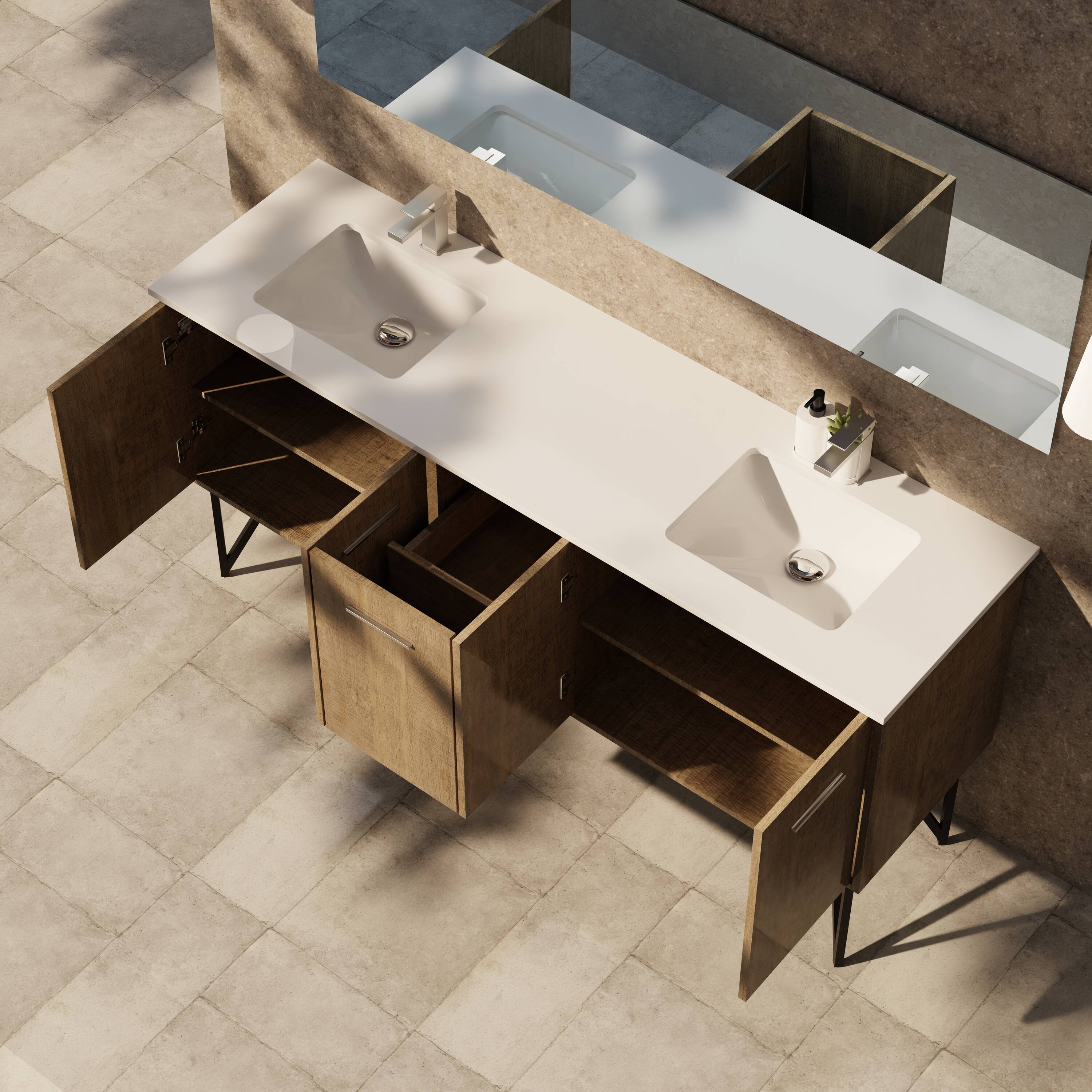 Lexora LLC72DKSOSM70FGM Bath-Vanity-Combo - View #4