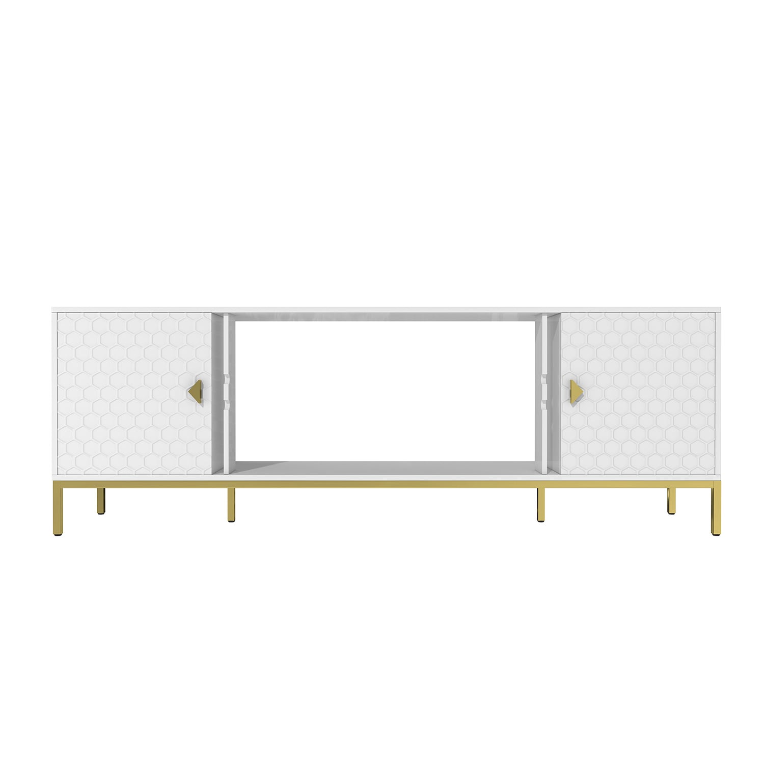 GZMR GZTV01-WH Modern/Contemporary White TV cabinet Integrated TV Mount ( Accommodates TVs up to 70-in )