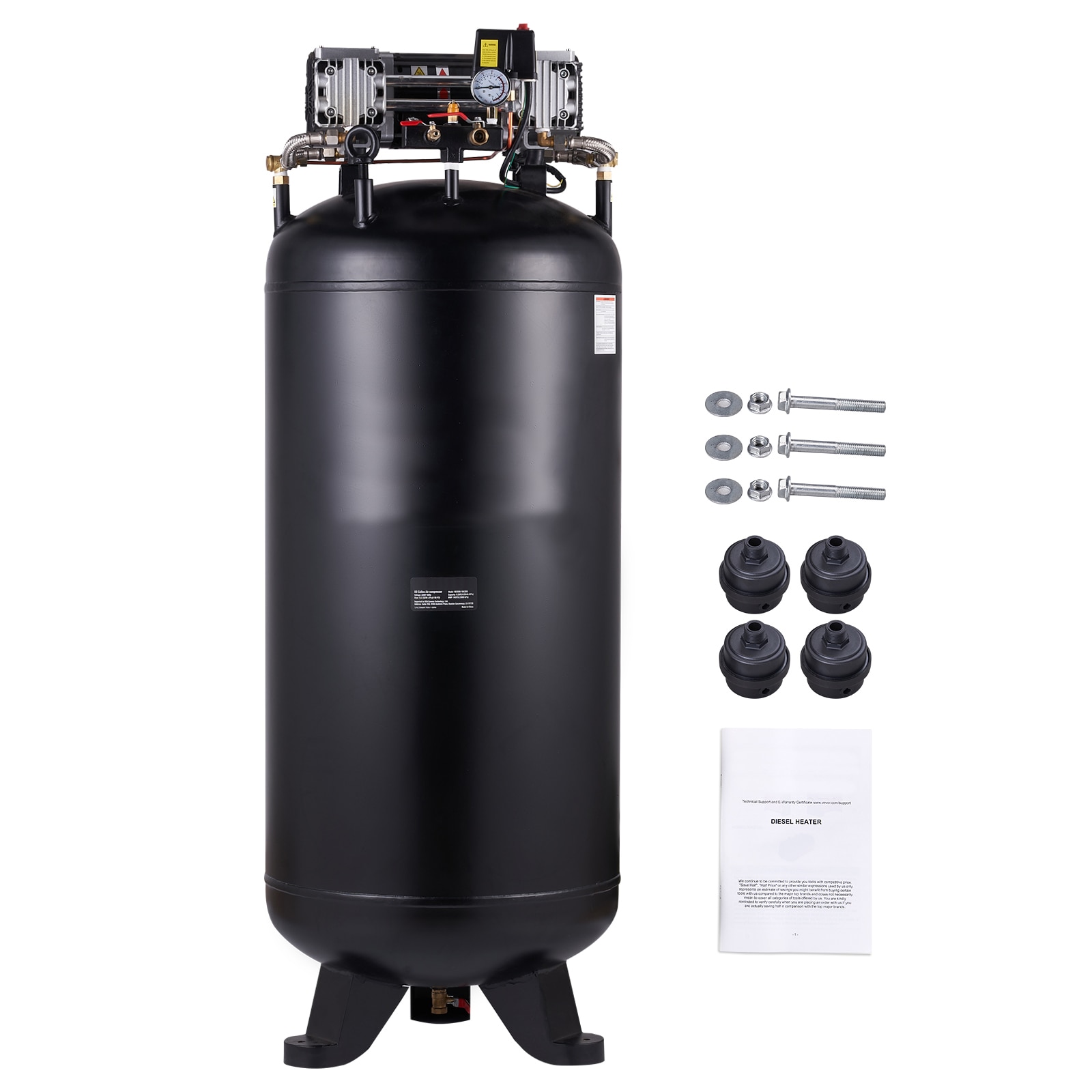 VEVOR 80-Gallon Electric Cordless 100 PSI Vertical Air Compressor with Accessories Included #LSKY806HP74DB5KP5V4