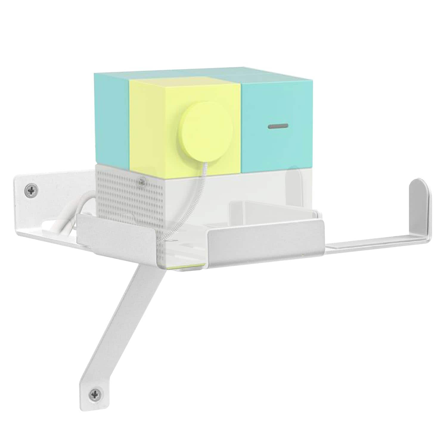 DYRCJ -  Wall Mount Shelf for Gaming Console with Hidden Remote Holder Metal Organizer Easy Insta...