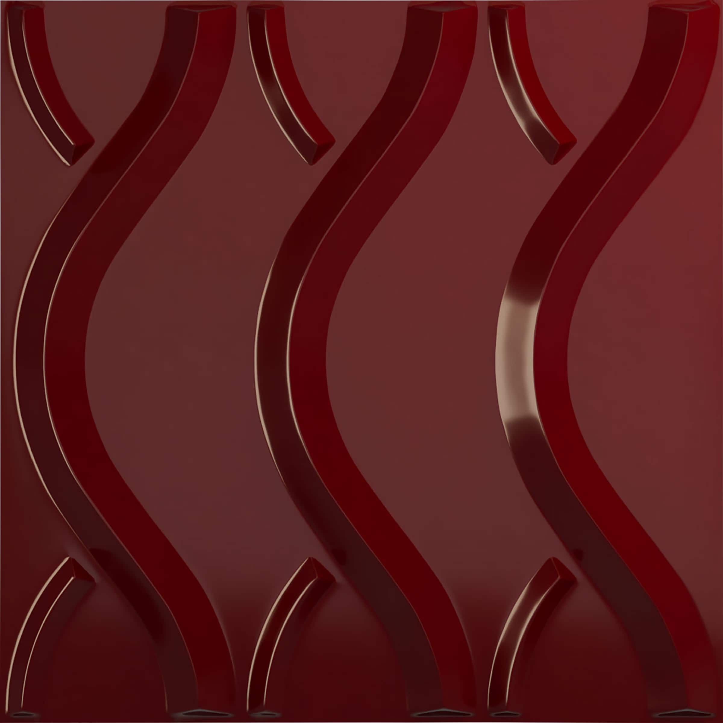 Ekena Millwork WP20X20NXHML 19-5/8-in x 19-5/8-in Embossed Paintable/Stainable Red PVC Wall Panel (