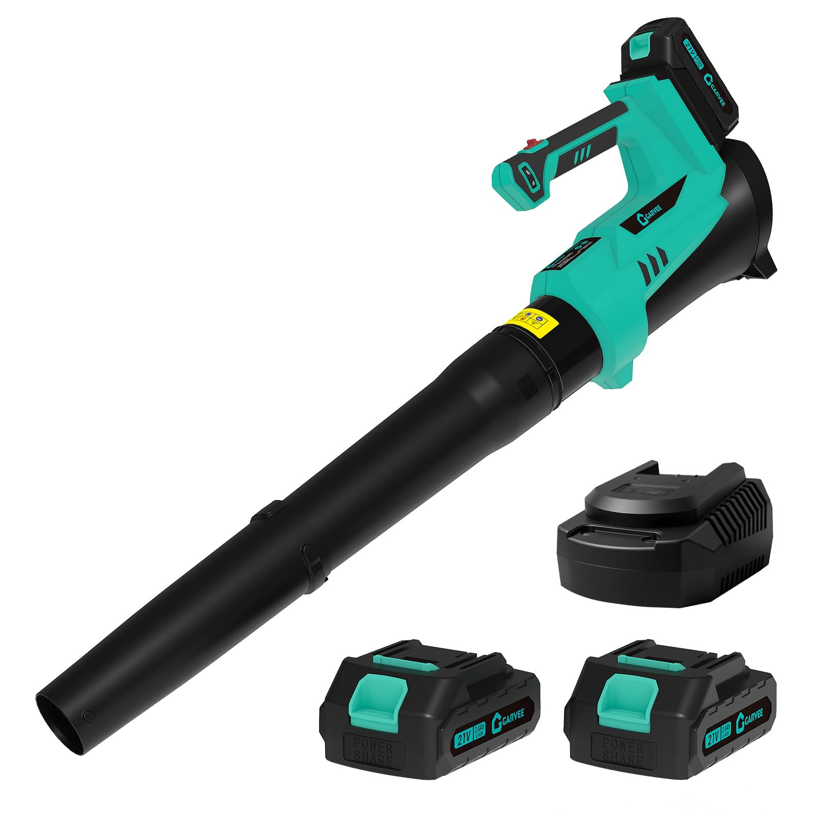 Aoile - High-Power Wireless Leaf Blower 21V 550CFM 150MPH 6-Speed Lightweight Electric Outdoor Bl...