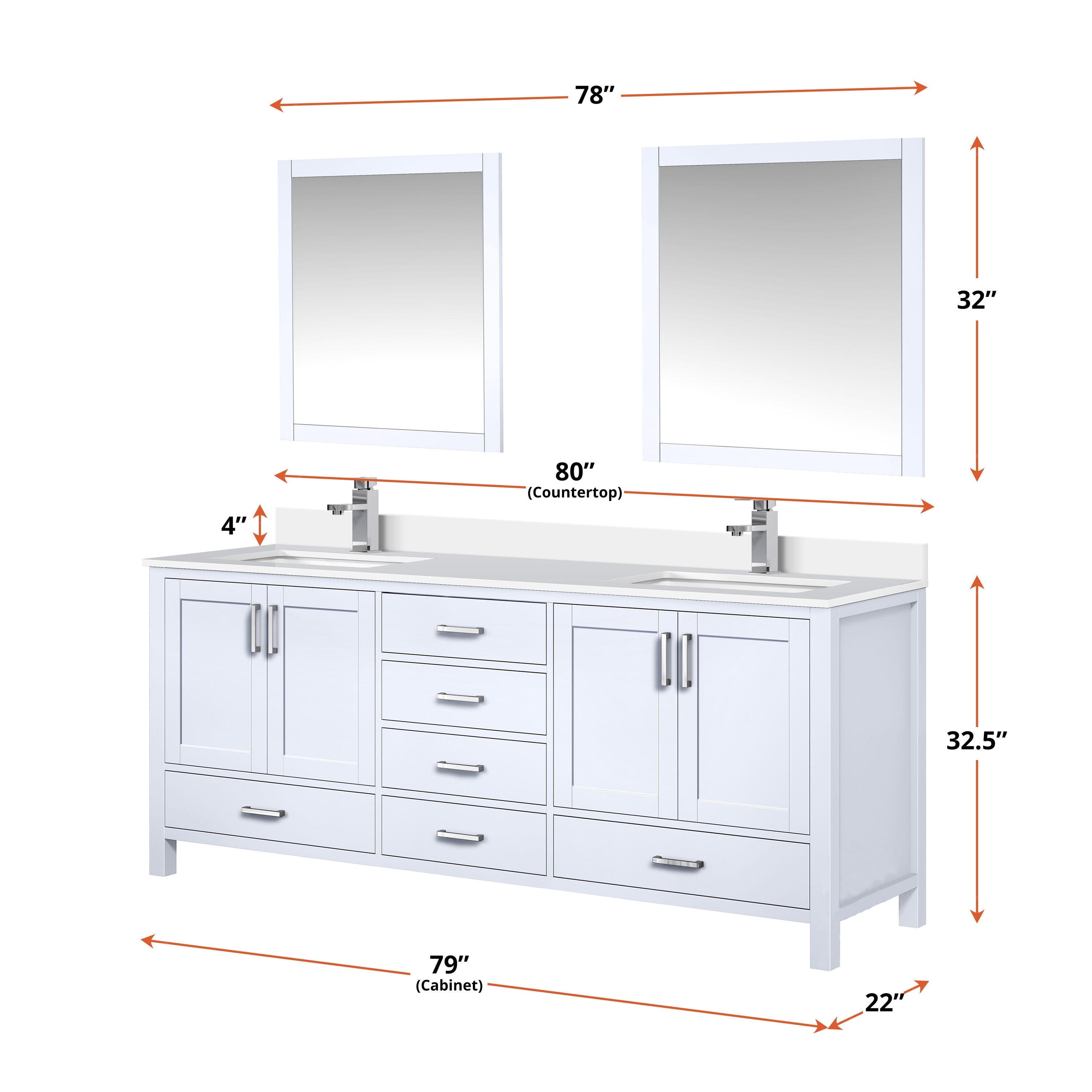 Lexora LVJ80DA300 Bath-Vanity-Combo - View #6