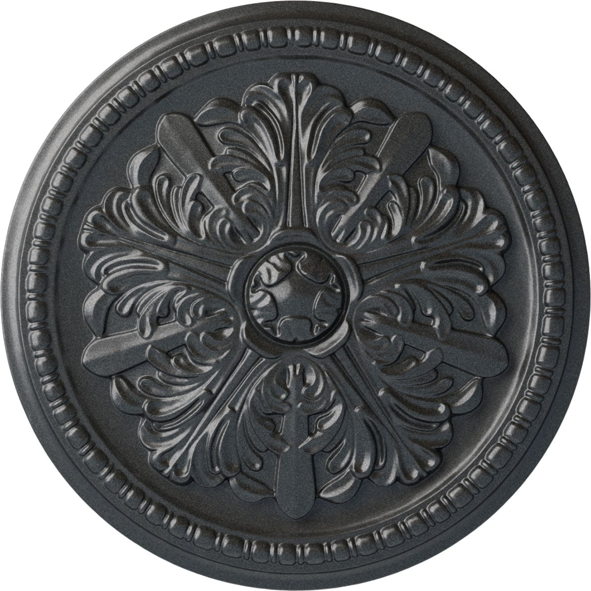 Ekena Millwork CM16SWPES Swindon 16.875-in W x 16.875-in L Painted Pewter Polyurethane Whole Ceiling Medallion
