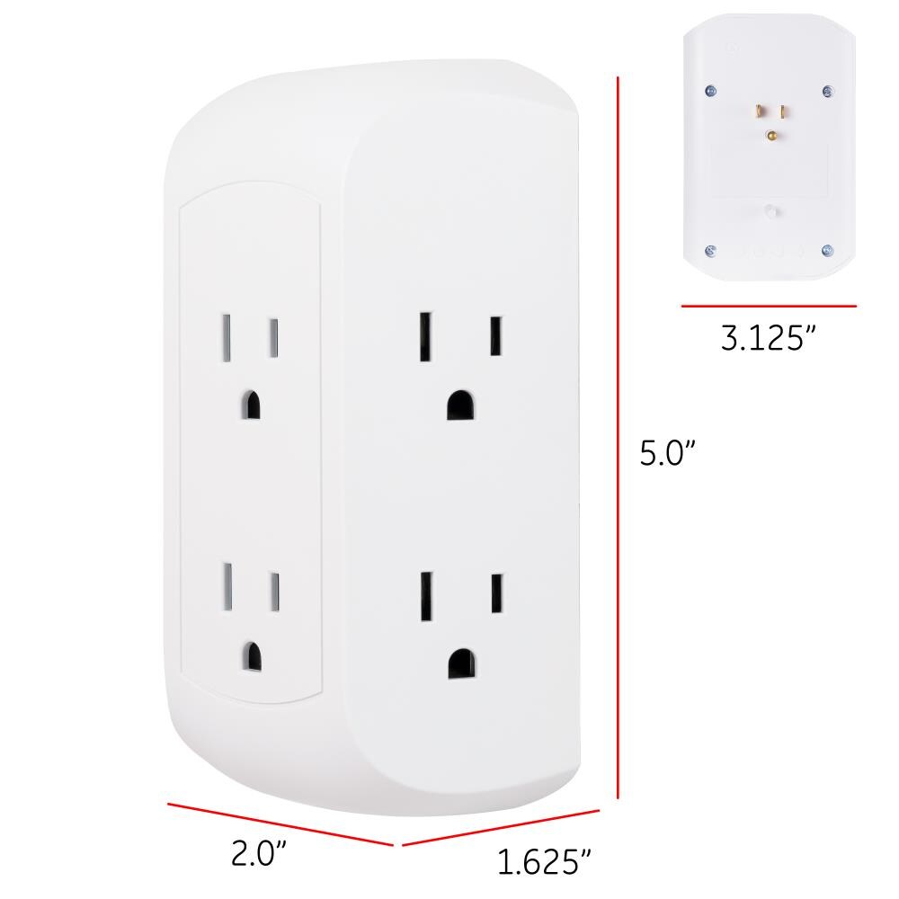 GE Grounded Outlet Switch 15-Amp 120/250-Volt NEMA 6-50p 3-wire  General-duty Plug, White in the Plugs & Connectors department at