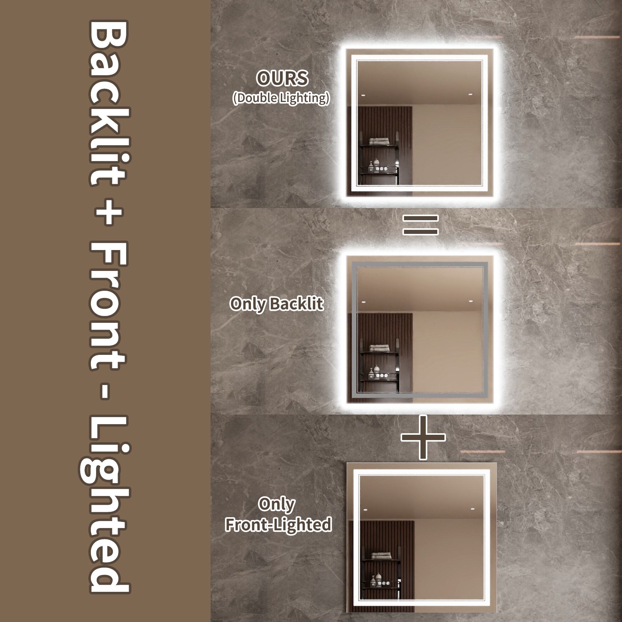 Bayfeve BFXB-10S3636-MIR Framed-Bath-Mirrors - View #9