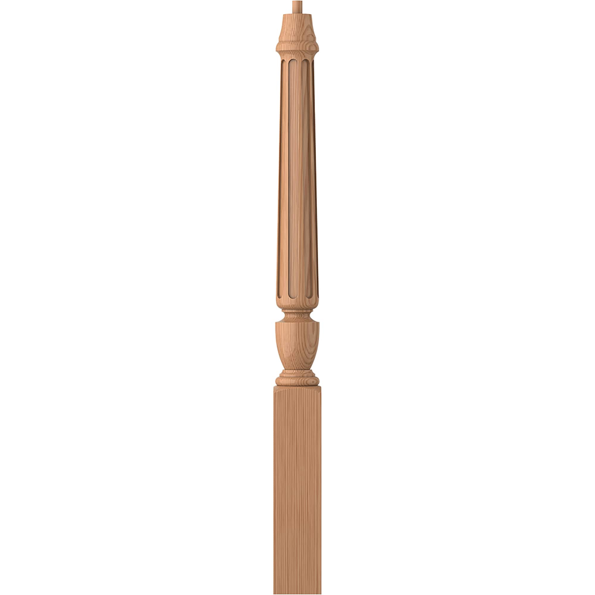 L.J. Smith Stair Systems LJF-3010-AL Regent 3.5-in x 43-in Unfinished Alder Starting Stair Newel Post