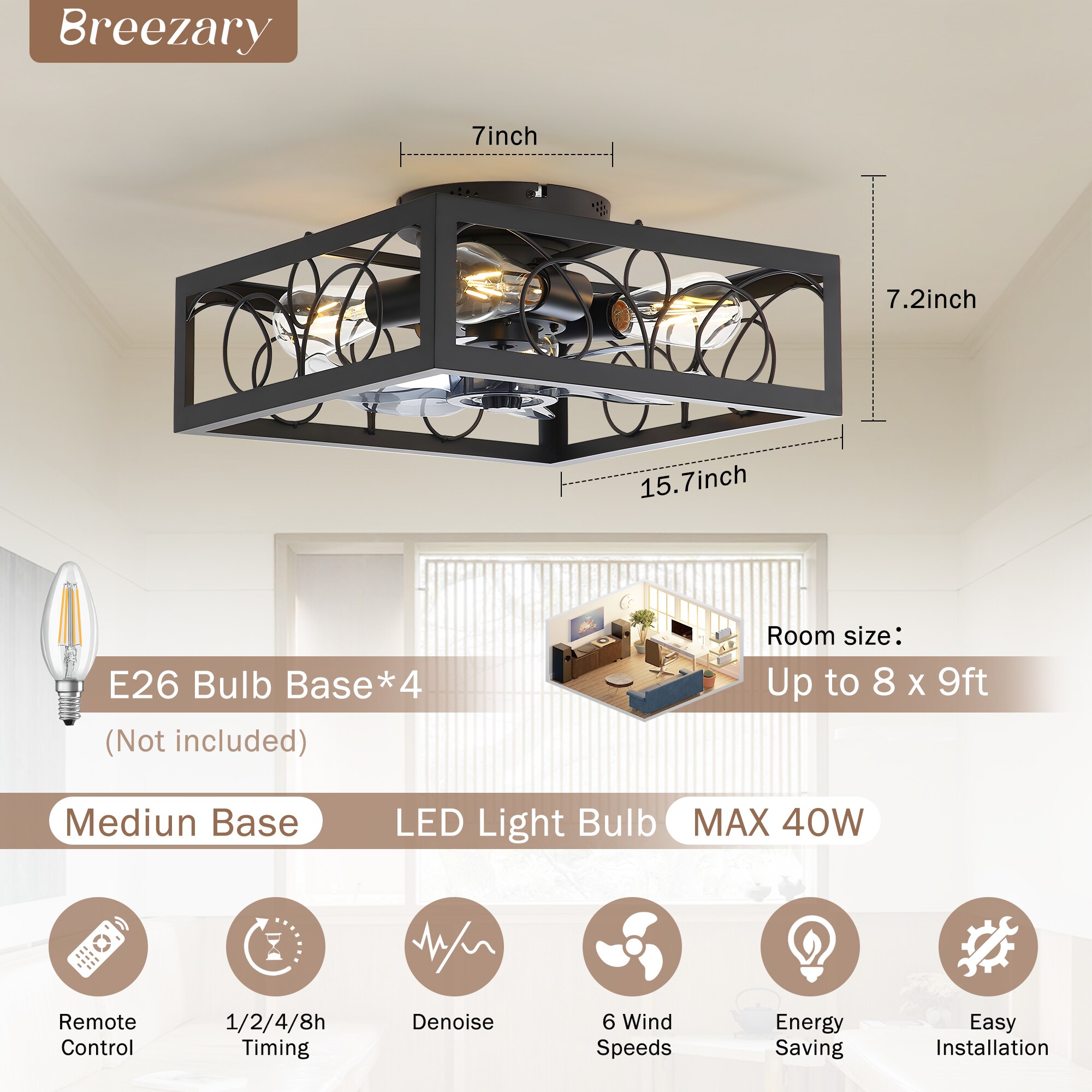 Breezary 35033-BK Ceiling-Fans - View #7