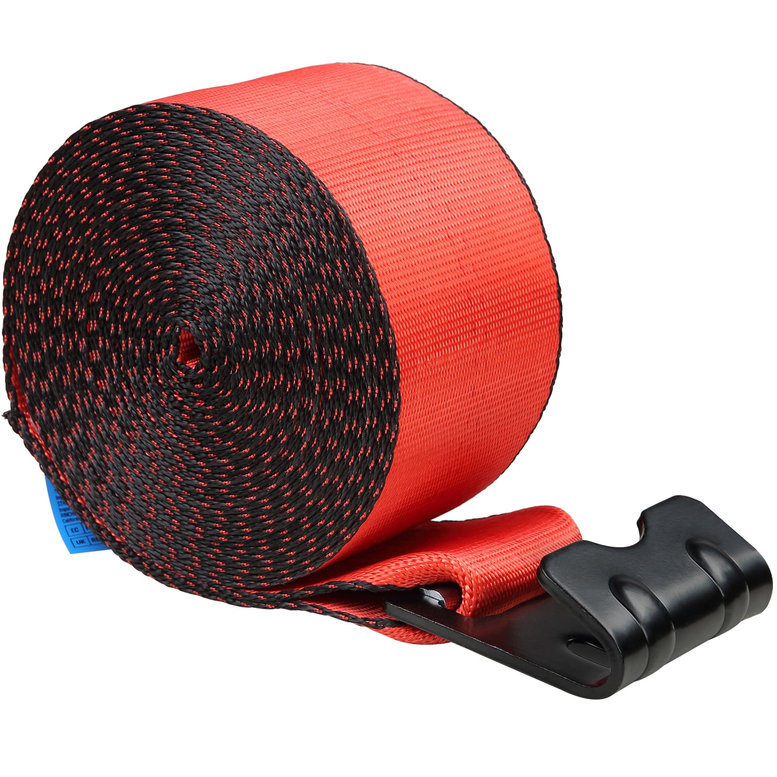 SVOPES SVOPESPGJPDHS07149V0 4inch x 30ft Towing Straps. 6000 lbs Load Limit. 18000 lbs Snap Force. Flat Hook for Trailers. Agricultural. Emergency. Tree Protection (Set of 10)