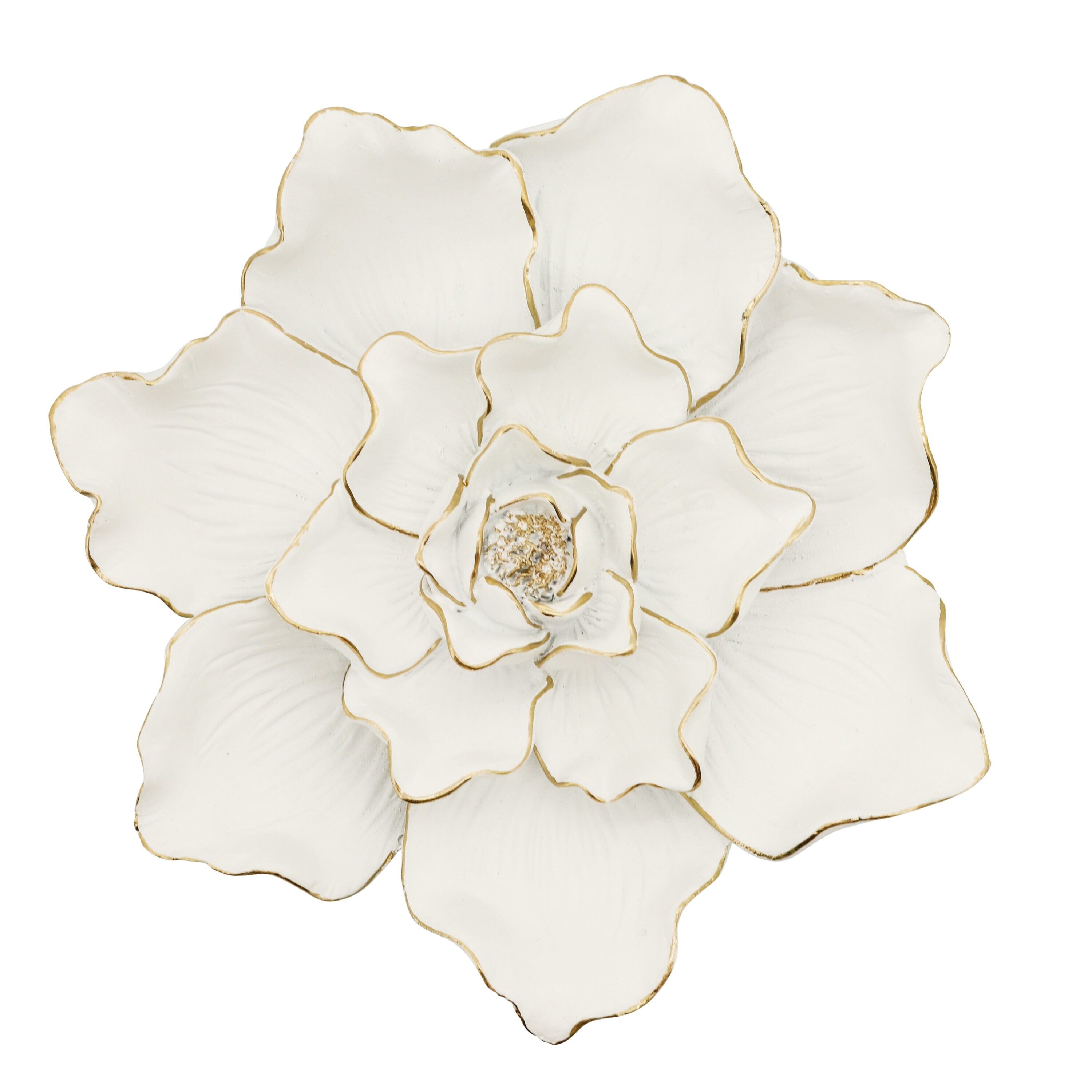 Sagebrook Home 16287-02 9-in W x 8-in H Resin Floral and Botanical Floral Wall Accent