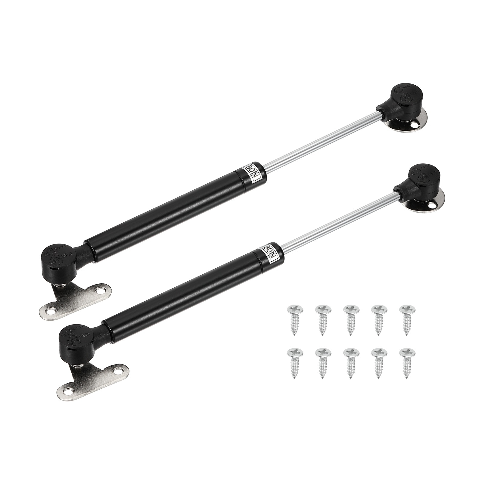 PATIKIL 10 Inch Gas Struts for Cabinets 2pcs Gas Spring Shocks Lift Supports 80N/18lb Closing Hinges Heavy Lid Stay for Furniture Cabinet Door Kitchen Toy Box Black