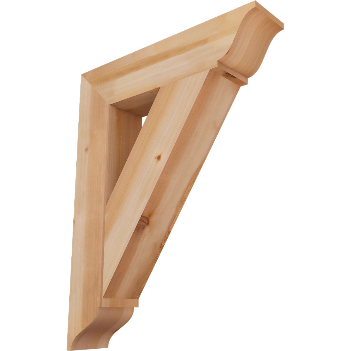 Ekena Millwork BKT06X28X36TRA01SWR Traditional traditional smooth 5-1/2-in x 28-in x 36-in Western red cedar Brown Wood Standard bracket