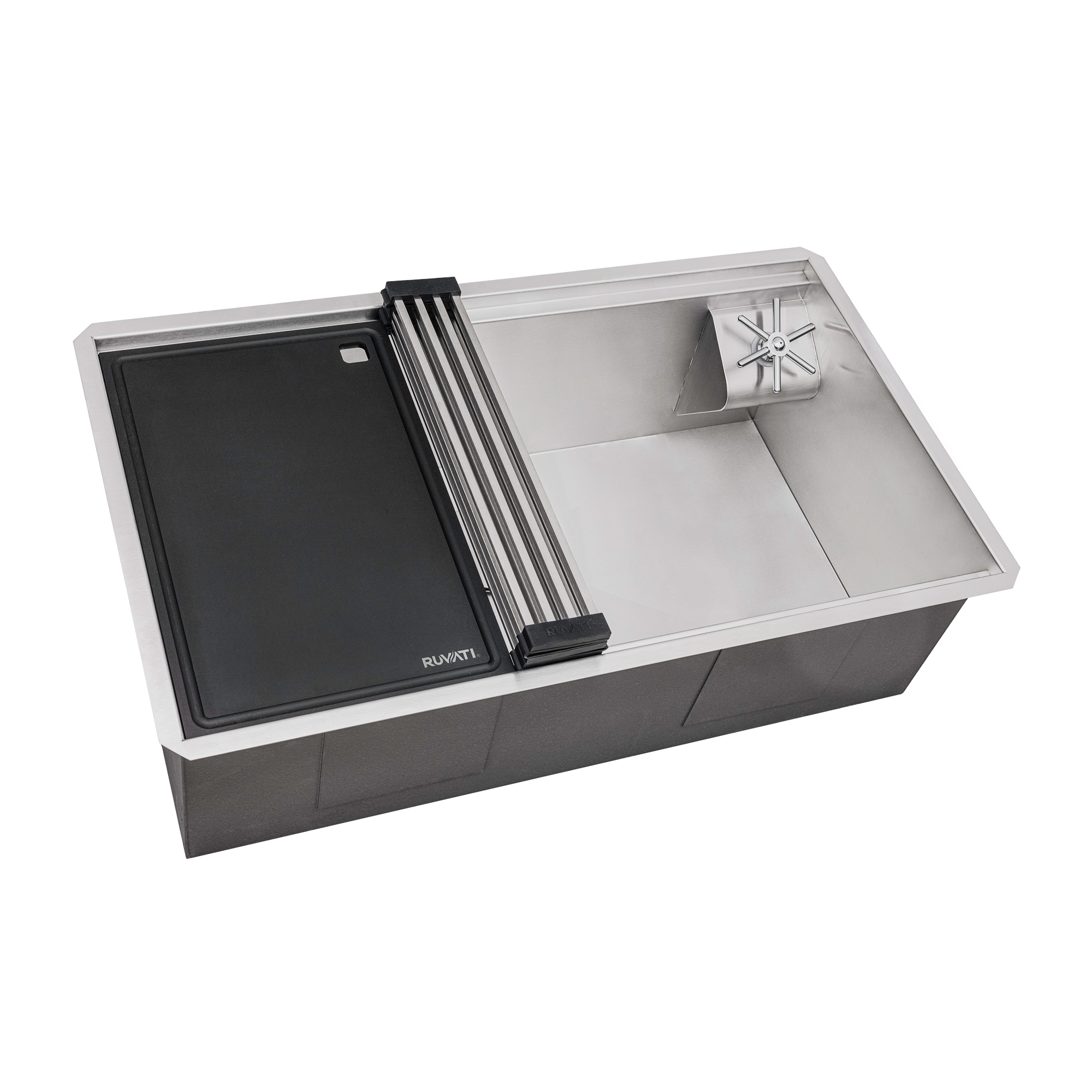 Ruvati RVH8512 Ibiza Undermount 32-Inches x 19-Inches Stainless steel Single bowl 16 -Gauge Workstation Kitchen Sink
