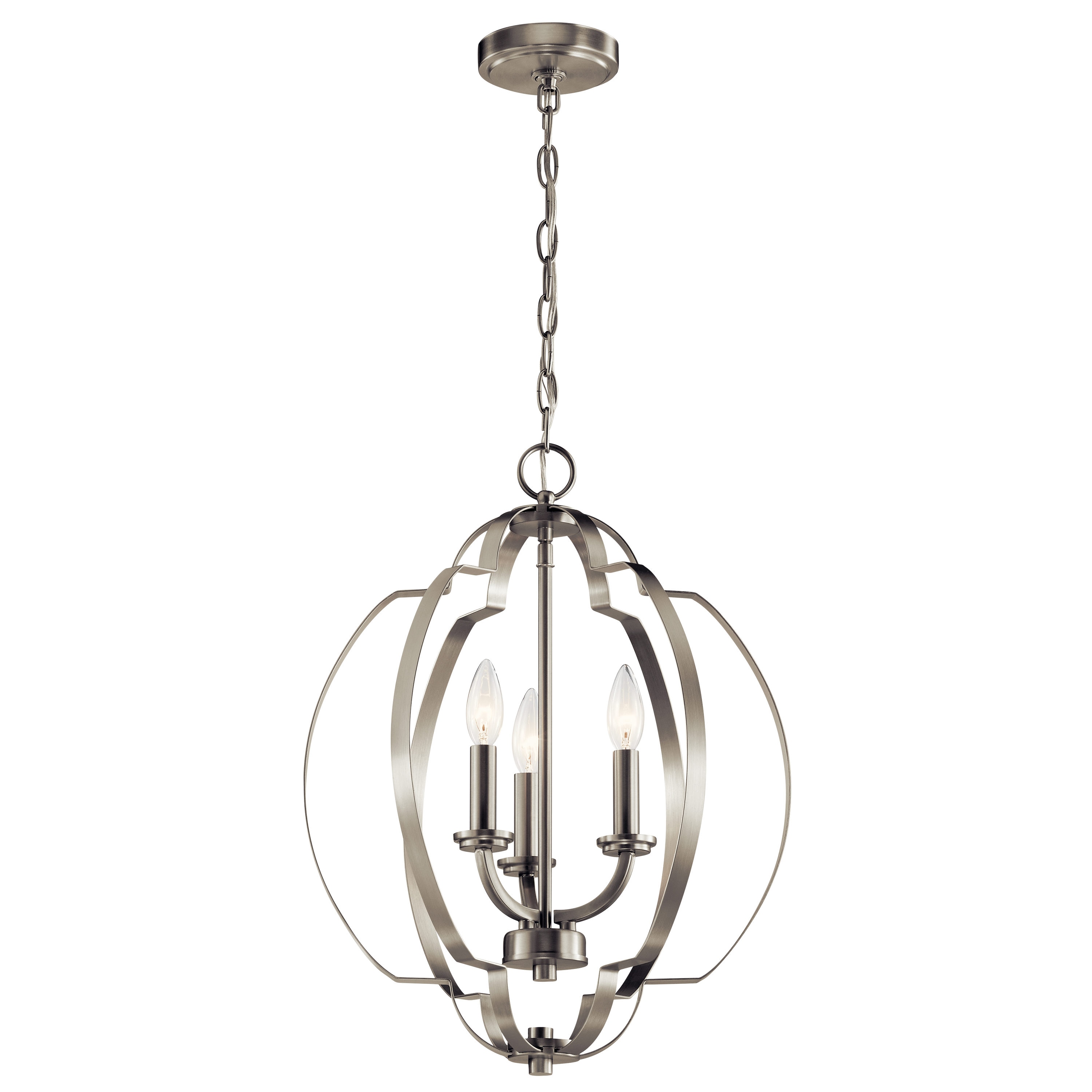 Kichler Voleta 4-Light Brushed Nickel Traditional Geometric Large Hanging Pendant Light