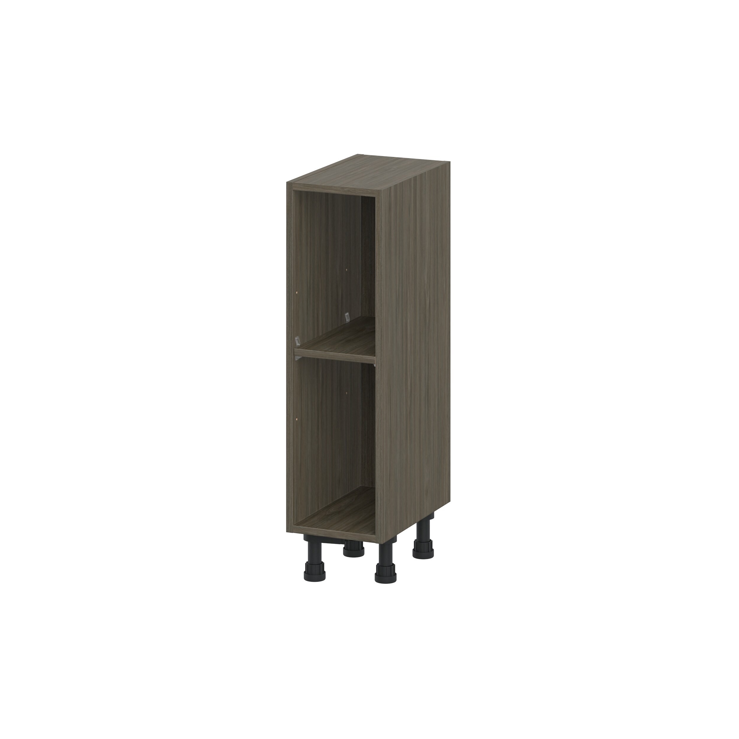 Hugo&Borg DSBOS930-SA Brown Decorative shelving unit with Ventilated Shelves ( 9-in W x 14.8-in D x 34.5-in H )