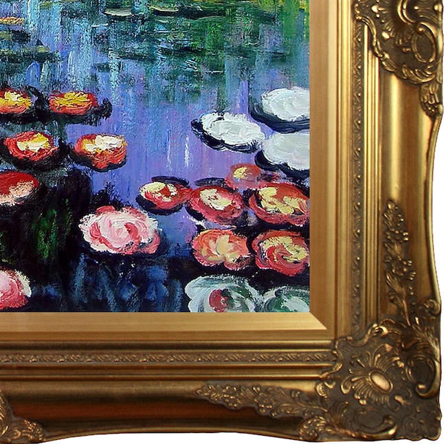 La Pastiche Water Lilies (Pink) Claude Monet Framed 28-in H x 32-in W ...