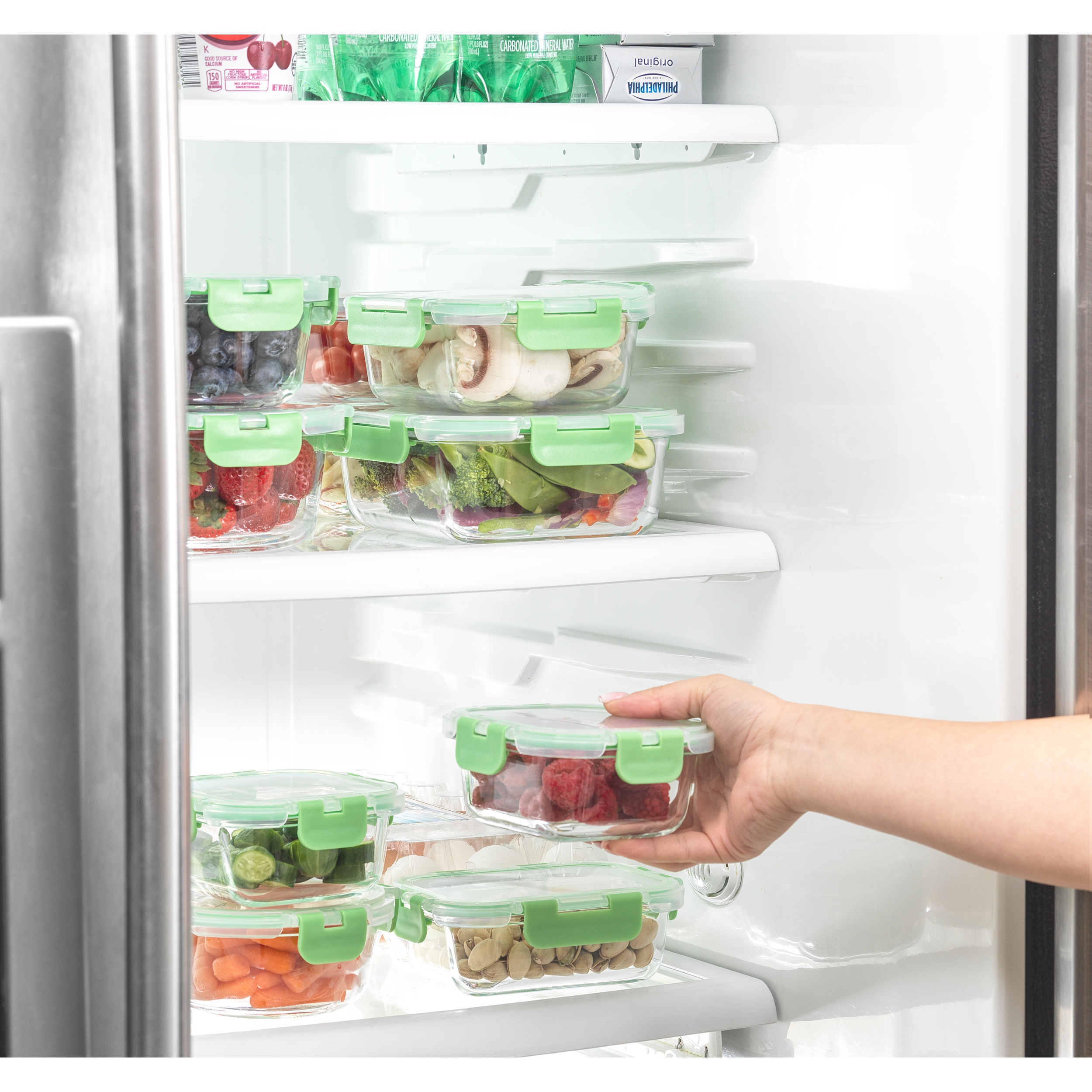 JoyJolt 24-Pack Multisize Glass BPA-Free Reusable Food Storage ...