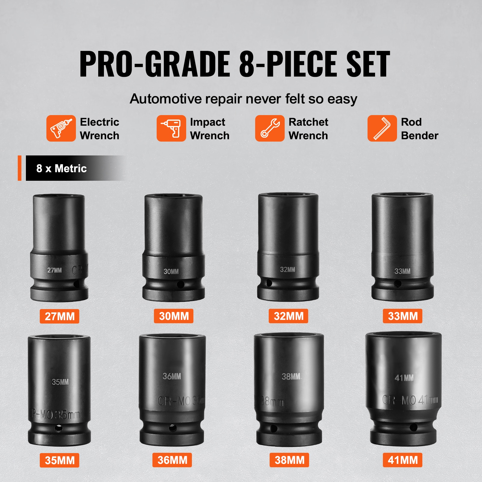 VEVOR SCCJTTZJ1CRM06170V0 Impact-Socket-Sets - View #3