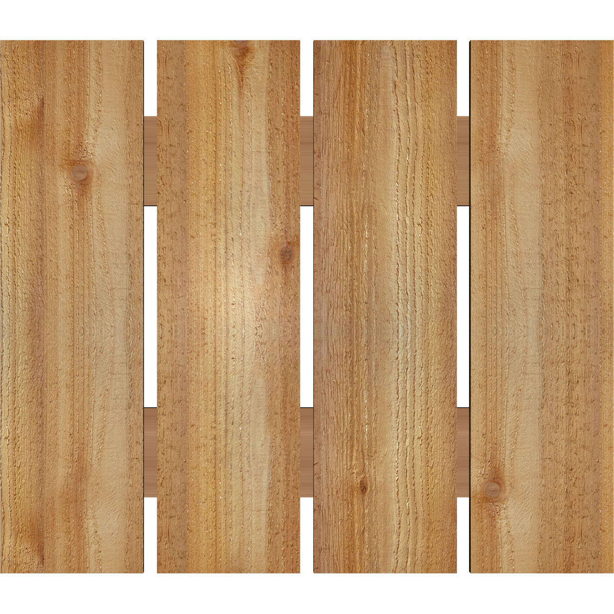 Ekena Millwork 2-Pack 23-in W x 20-in H Unfinished Board and Batten Spaced Wood Western Red cedar Exterior Shutters