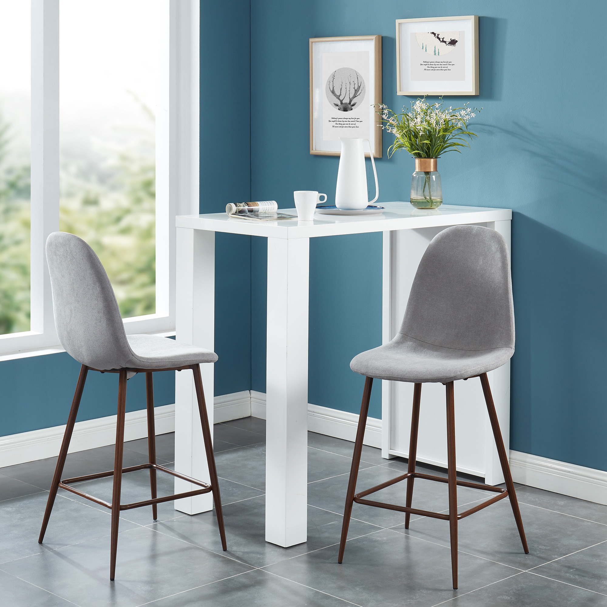 Worldwide Homefurnishings 203-616WL/GY stools - View #2
