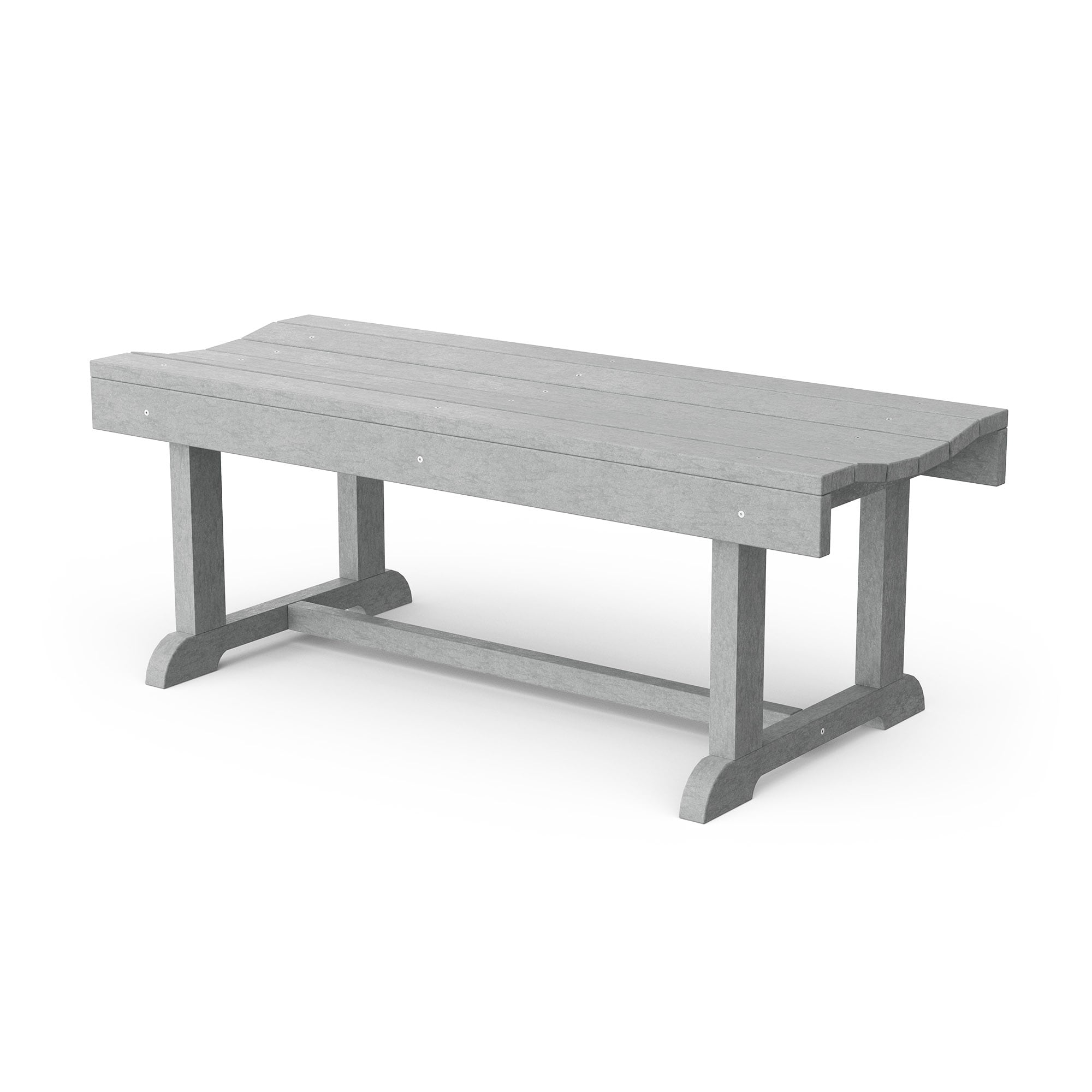 Wildridge LCC-174-42-LG Heritage 42-Inches W x 17.5-Inches H Light Gray Plastic Traditional Bench