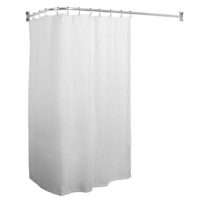 L Shaped Shower Curtains Rods At, What Is The Biggest Shower Curtain Size