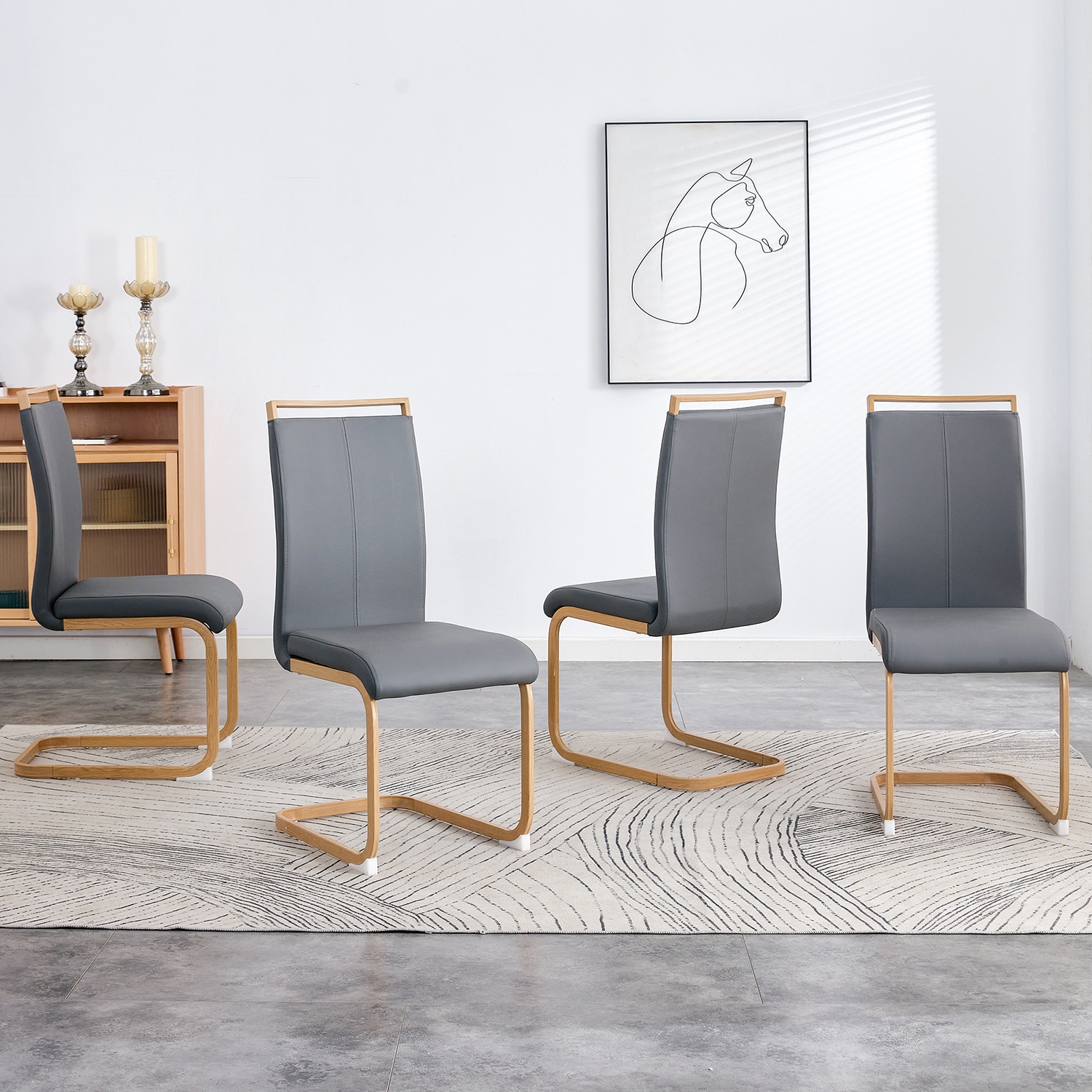 SINOFURN SYA370043GY Dining-Chairs - View #3