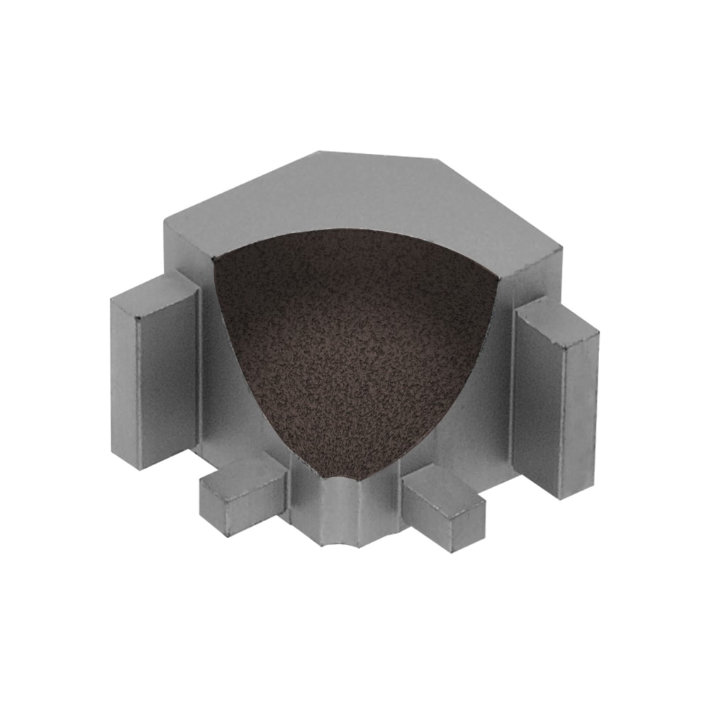 Schluter Systems I90/AHK1S/TSDA Dilex-AHK 0.5-in W x 1.0-in L Dark anthracite textured color-coated aluminum Aluminum Inside corner Tile Edge Trim