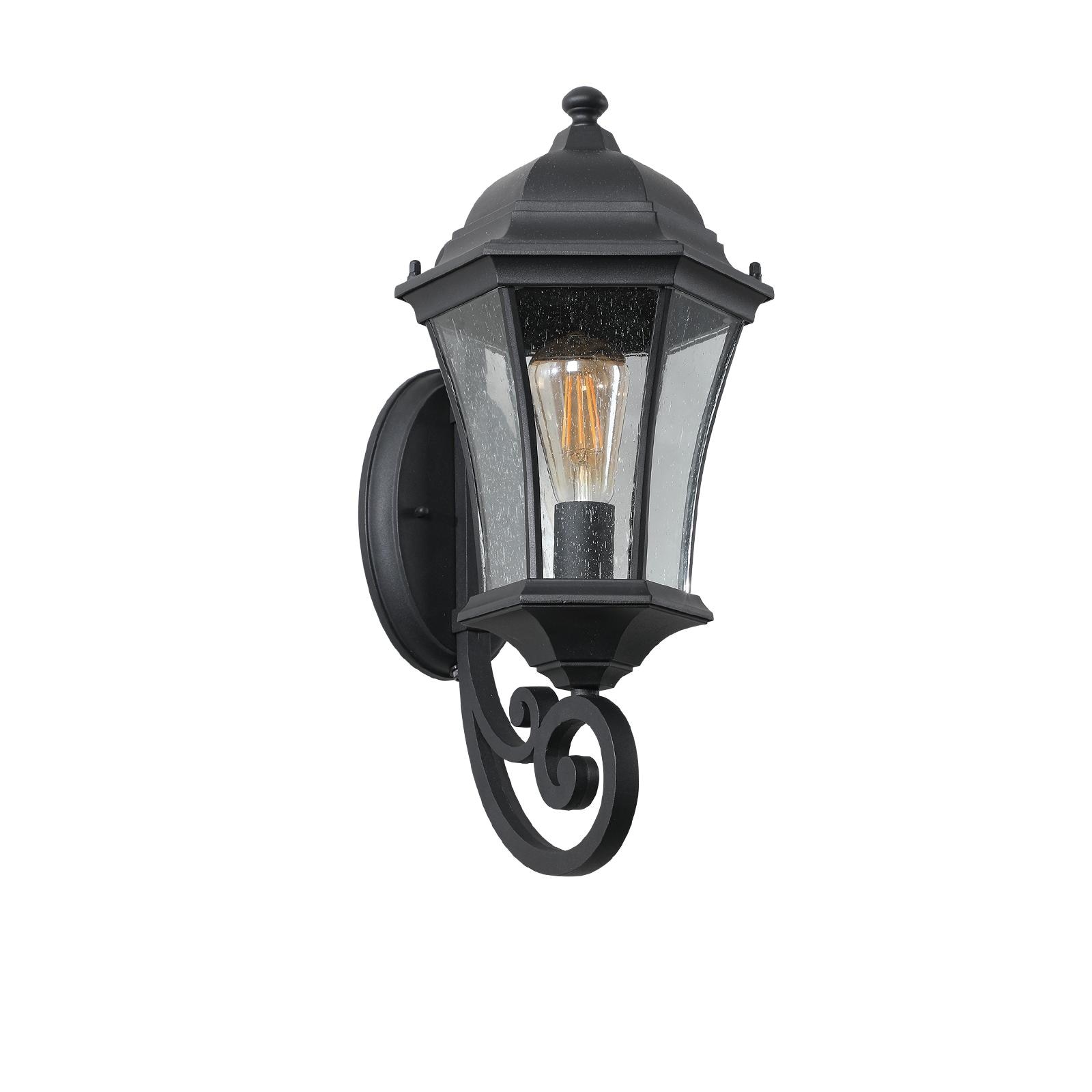 Bayfeve BFJSY-46A210 Outdoor Retro Wall Lamp 1-Light 19.5-in H Black Outdoor Wall Light