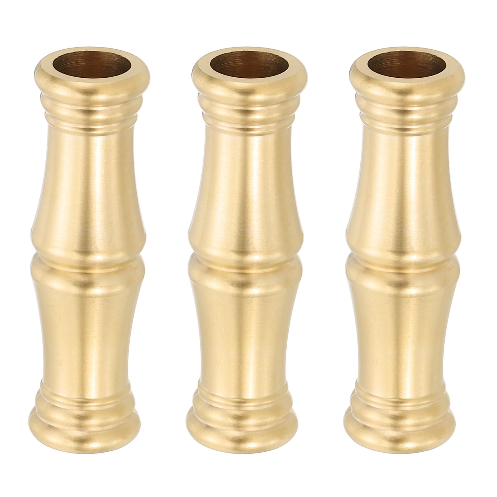 PATIKIL - Lamp Solid Brass Spindle 3pcs Turned Brass Spindle Slips Lamp Finial Pipe Light Fixture...