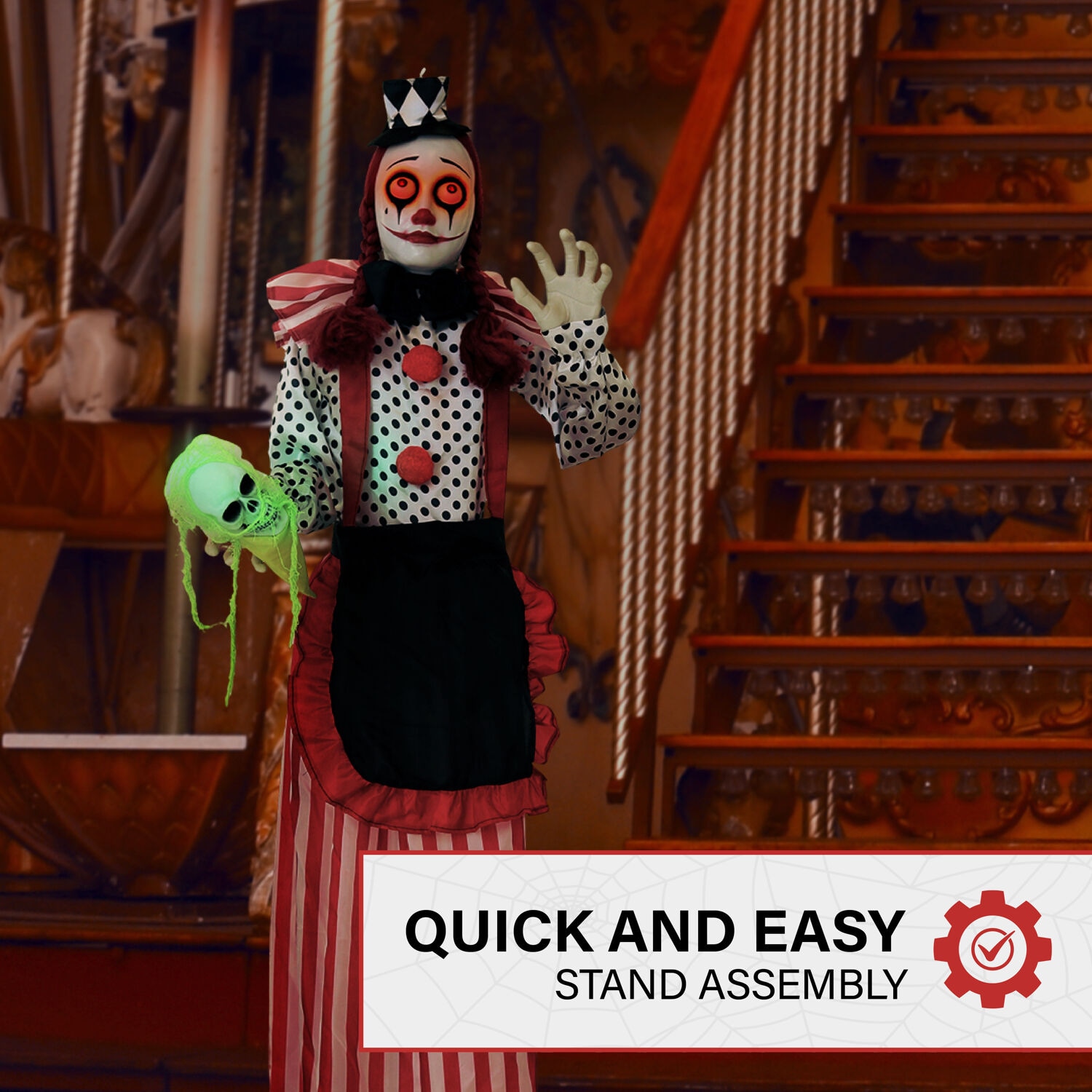 Haunted Hill Farm HHCLOWN-18FLS Halloween-Animatronics - View #7