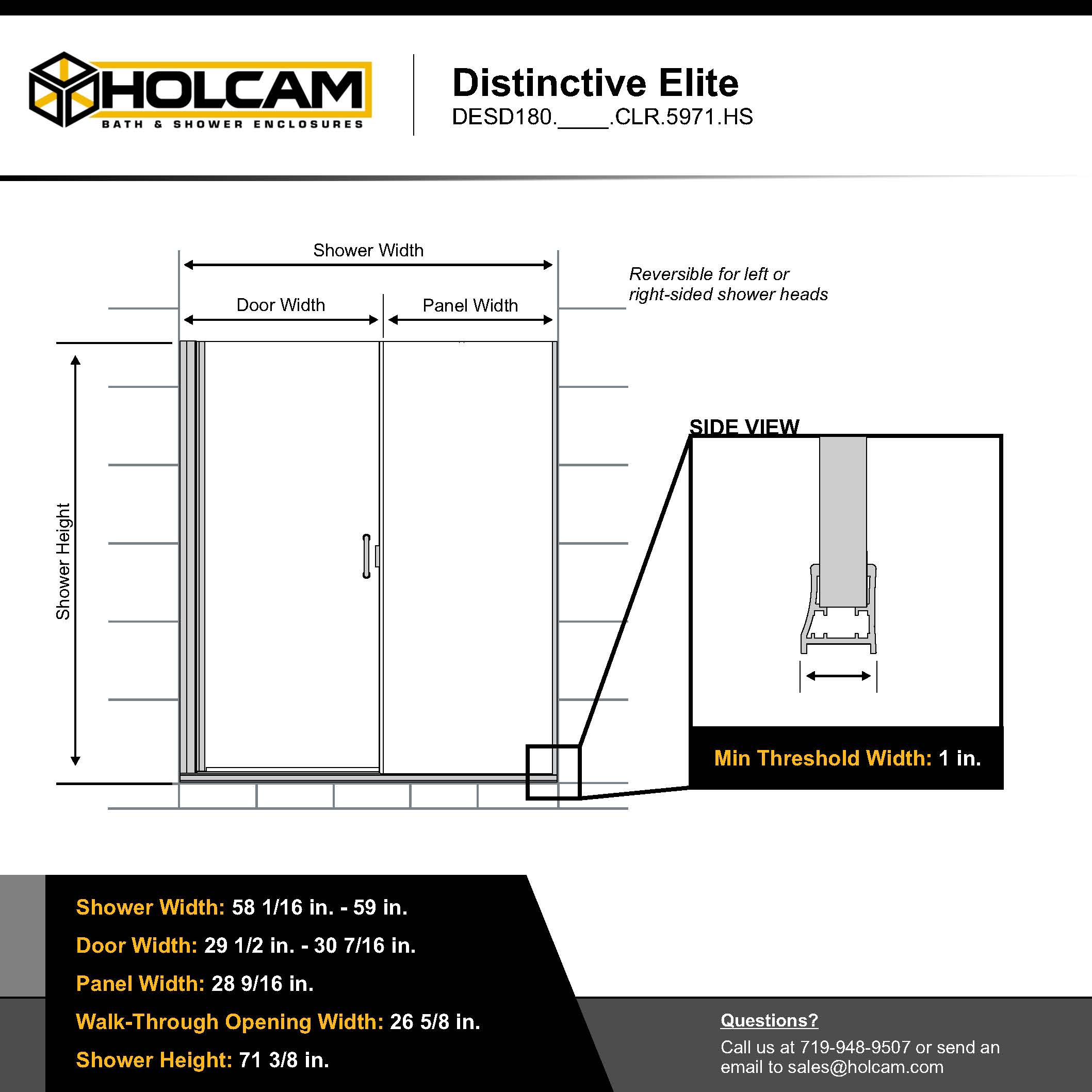 Holcam DESD180SILCLR5971HS Shower-Doors - View #8