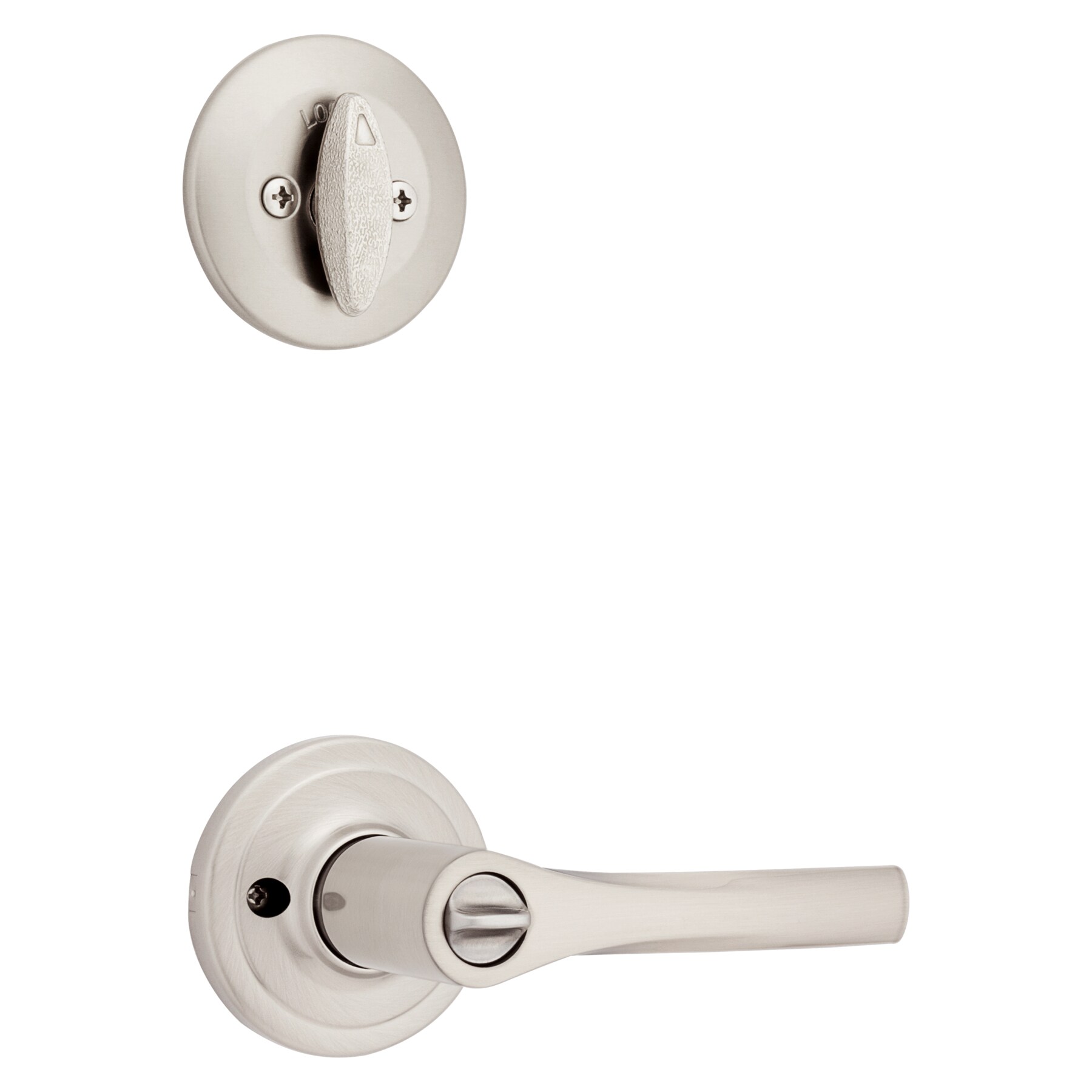 Kwikset Signature Henley Satin Nickel Smartkey Single Cylinder Deadbolt Keyed Entry Door 0673